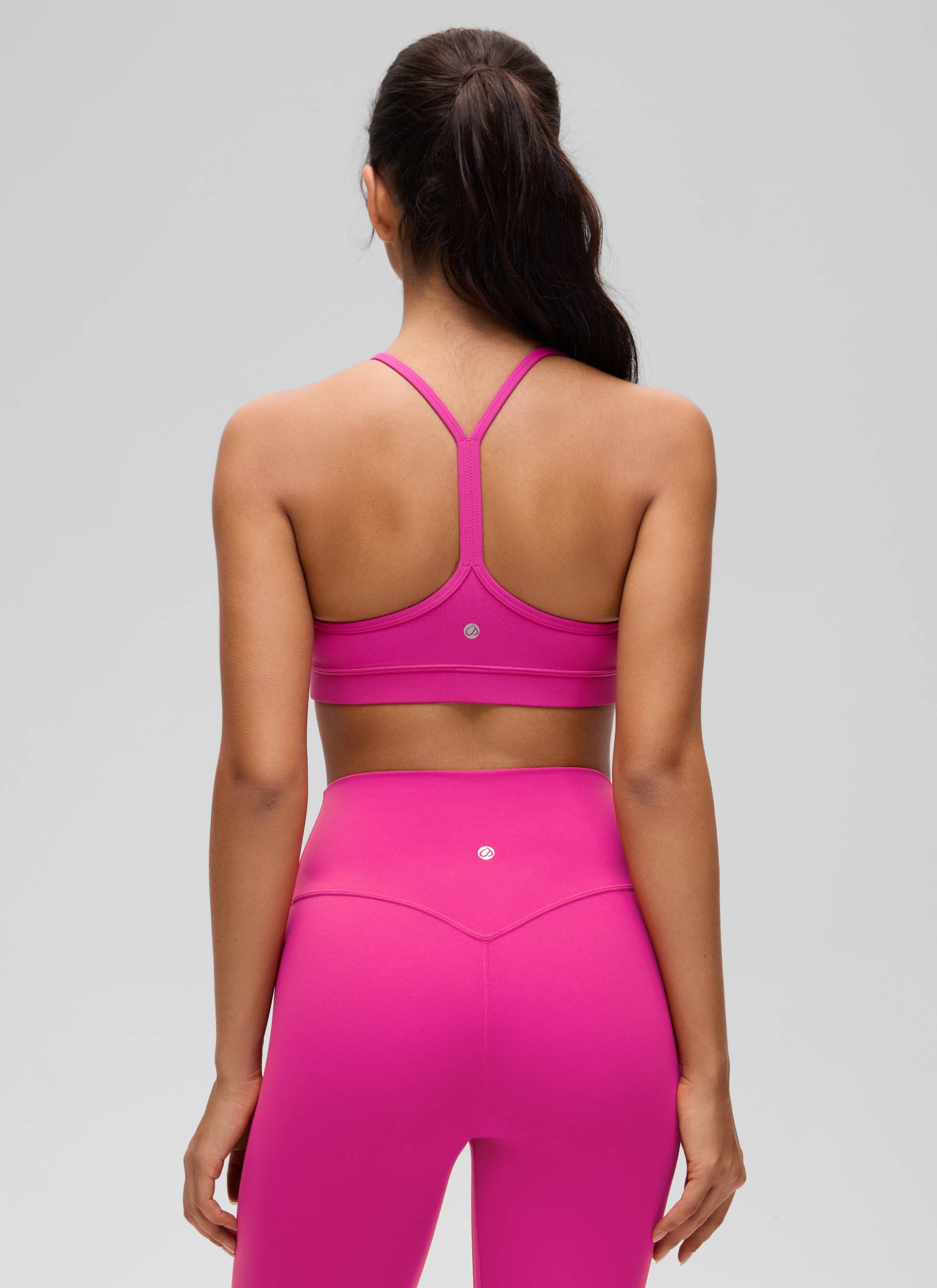 CRZ YOGA Women's Yoga Light Support Butterluxe Sports Bra Y back Hibiscus Purple