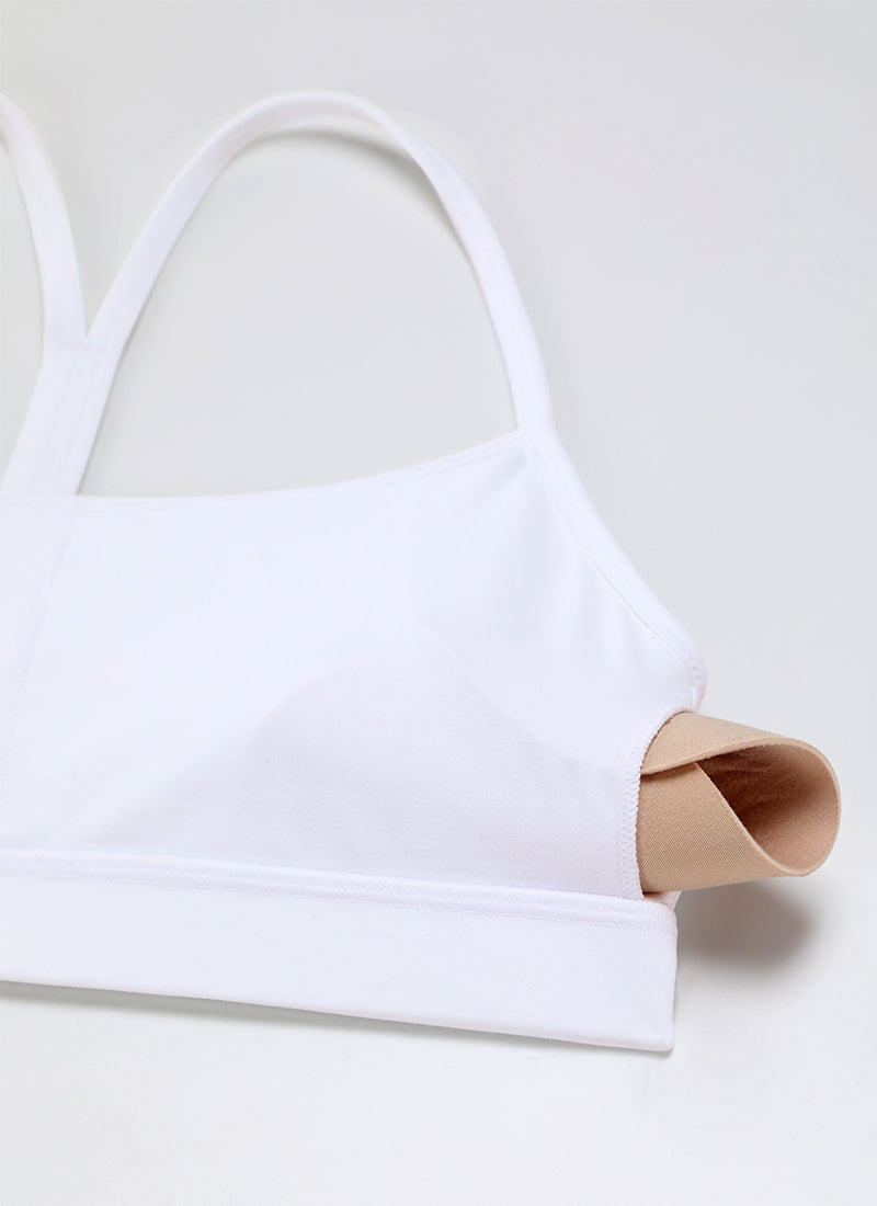 CRZ YOGA Women's Yoga Light Support Butterluxe Sports Bra Y back White @model_info:NEW