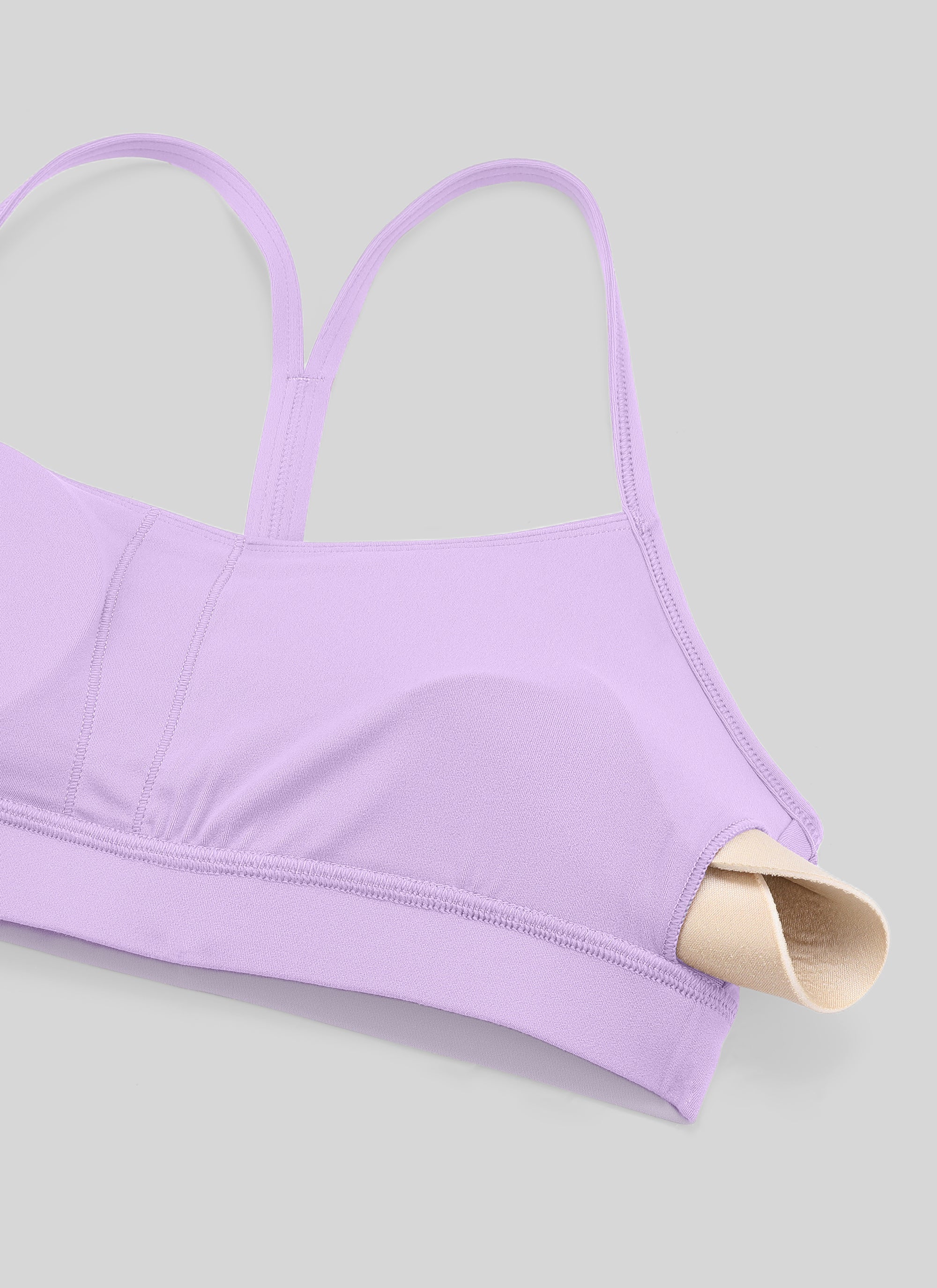 CRZ YOGA Women's Yoga Light Support Butterluxe Sports Bra Y back Elfin Purple