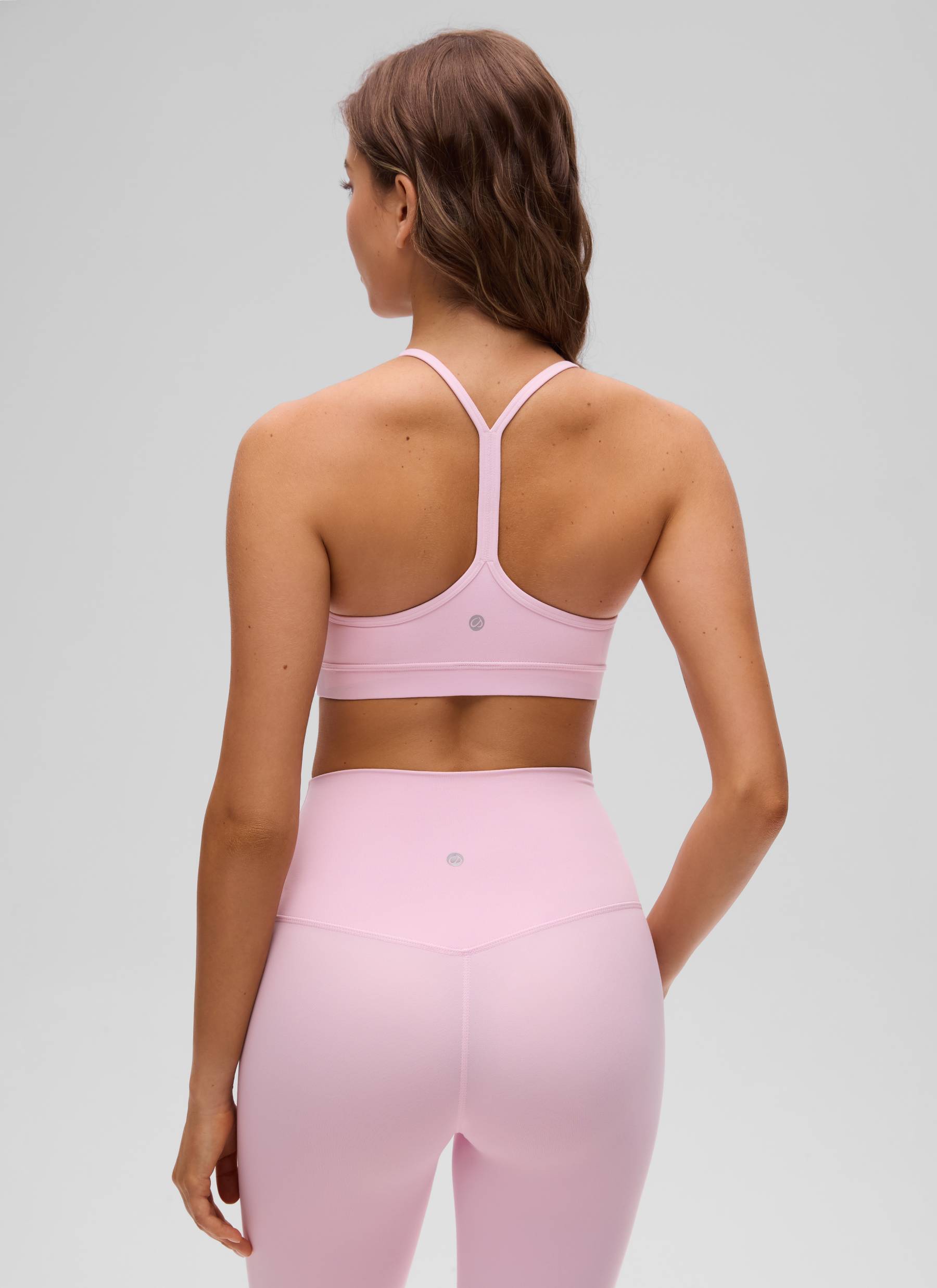 CRZ YOGA Women's Yoga Light Support Butterluxe Sports Bra Y back Pink Peony