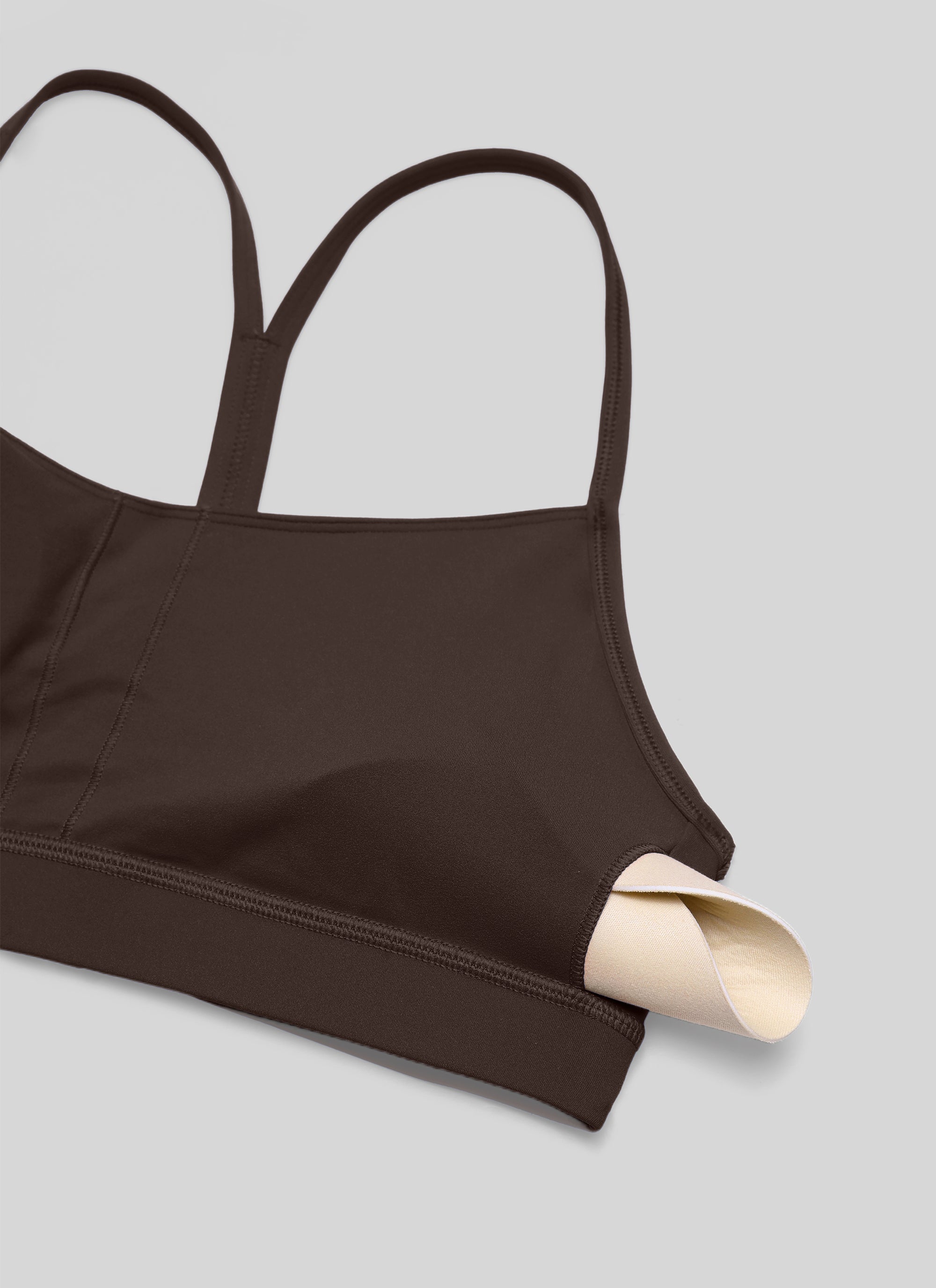 CRZ YOGA Women's Yoga Light Support Butterluxe Sports Bra Y back Hot Fudge Brown @model_info:NEW