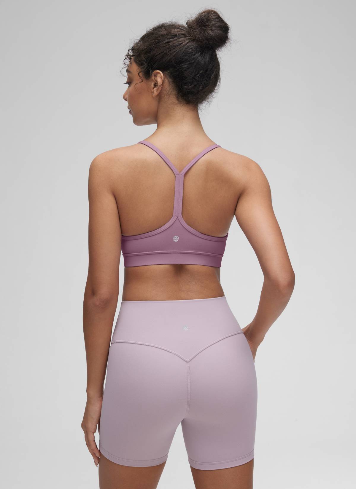 CRZ YOGA Women's Yoga Light Support Butterluxe Sports Bra Y back Light Lavender