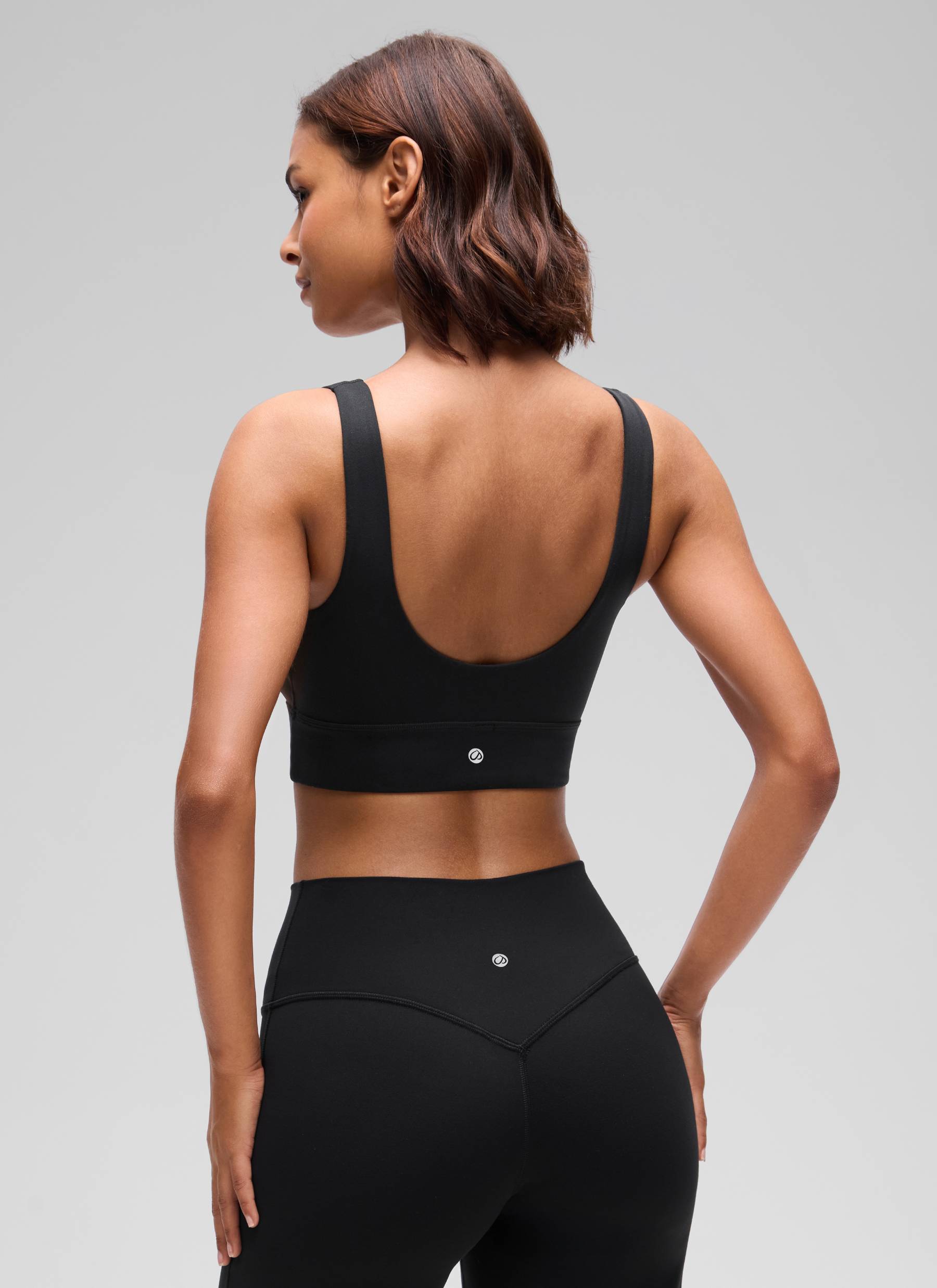 CRZ YOGA Women's Yoga Low Support Butterluxe Sport Bra U Back Longline Black