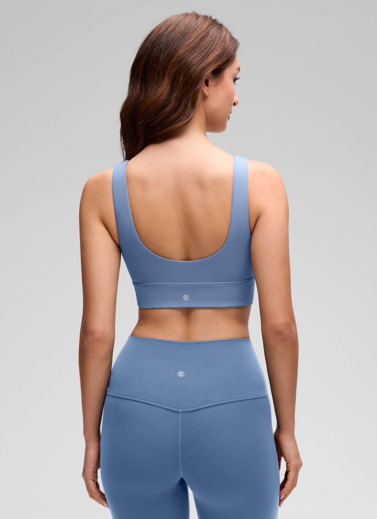 CRZ YOGA Women's Yoga Low Support Butterluxe Sport Bra U Back Longline Oasis Blue