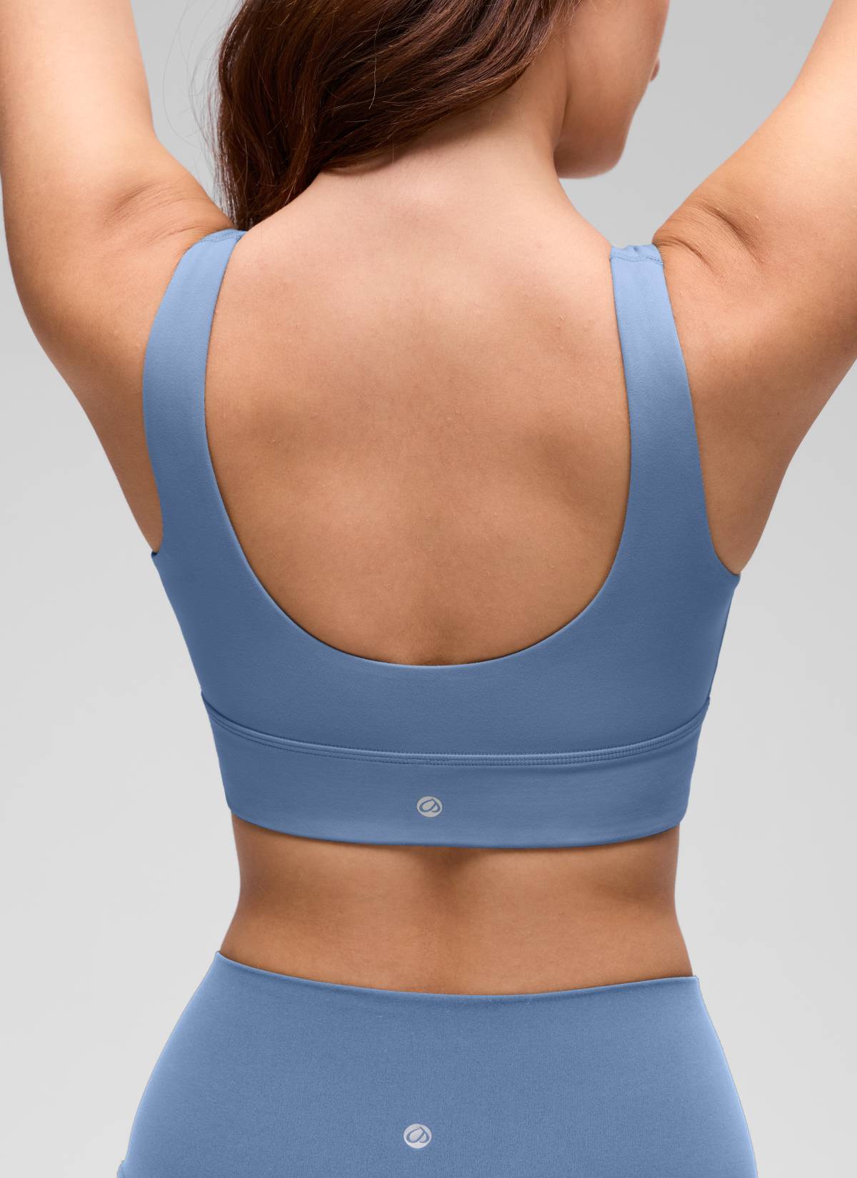CRZ YOGA Women's Yoga Low Support Butterluxe Sport Bra U Back Longline Oasis Blue