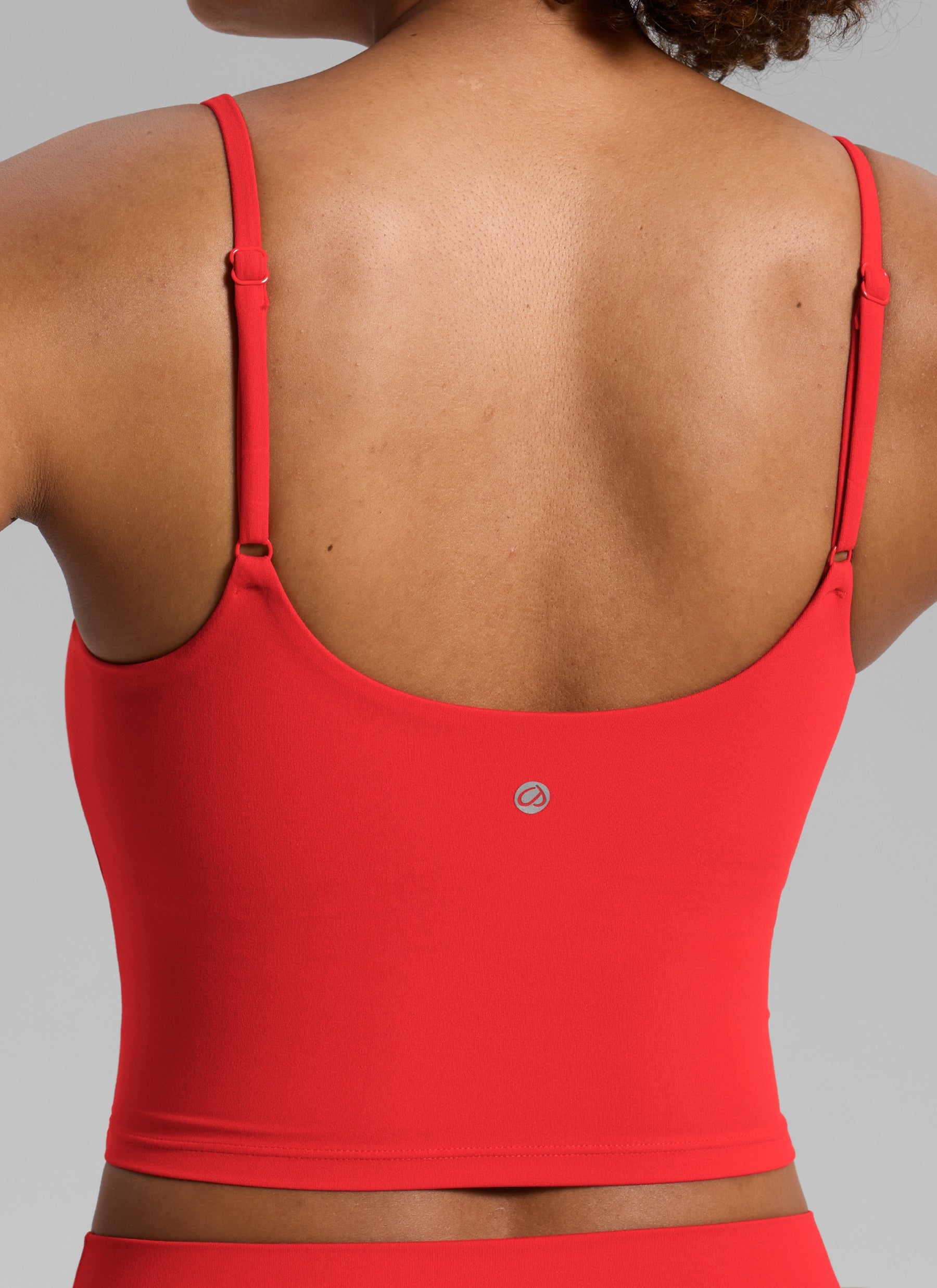 CRZ YOGA Womens Butterlift Scoop Neck U Back Yoga Longline Sports Bra Deep Red