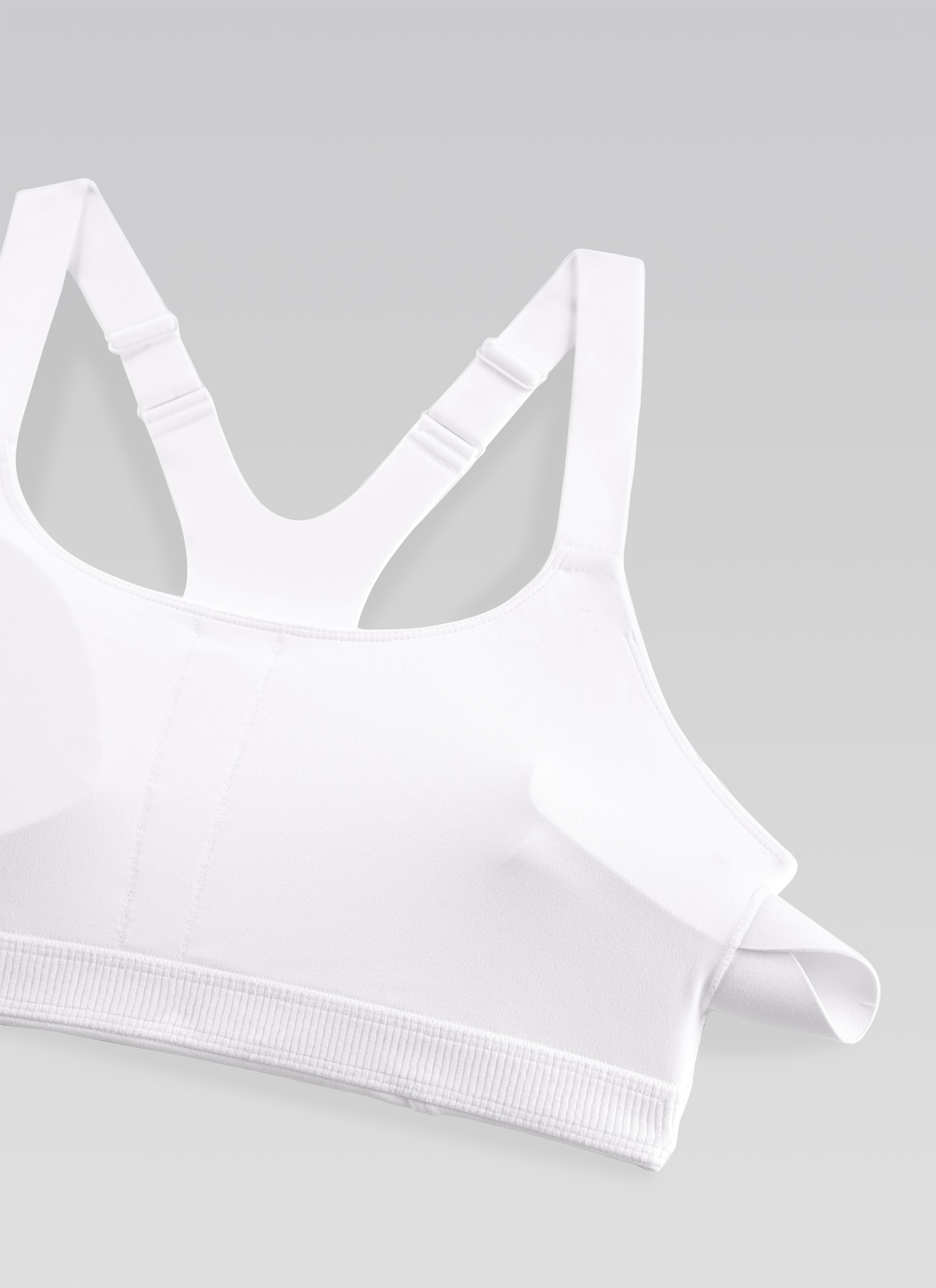 CRZ YOGA Women's Gym Top Butterlift Scoop Neck Bra Adjustable Straps White @model_info:NEW