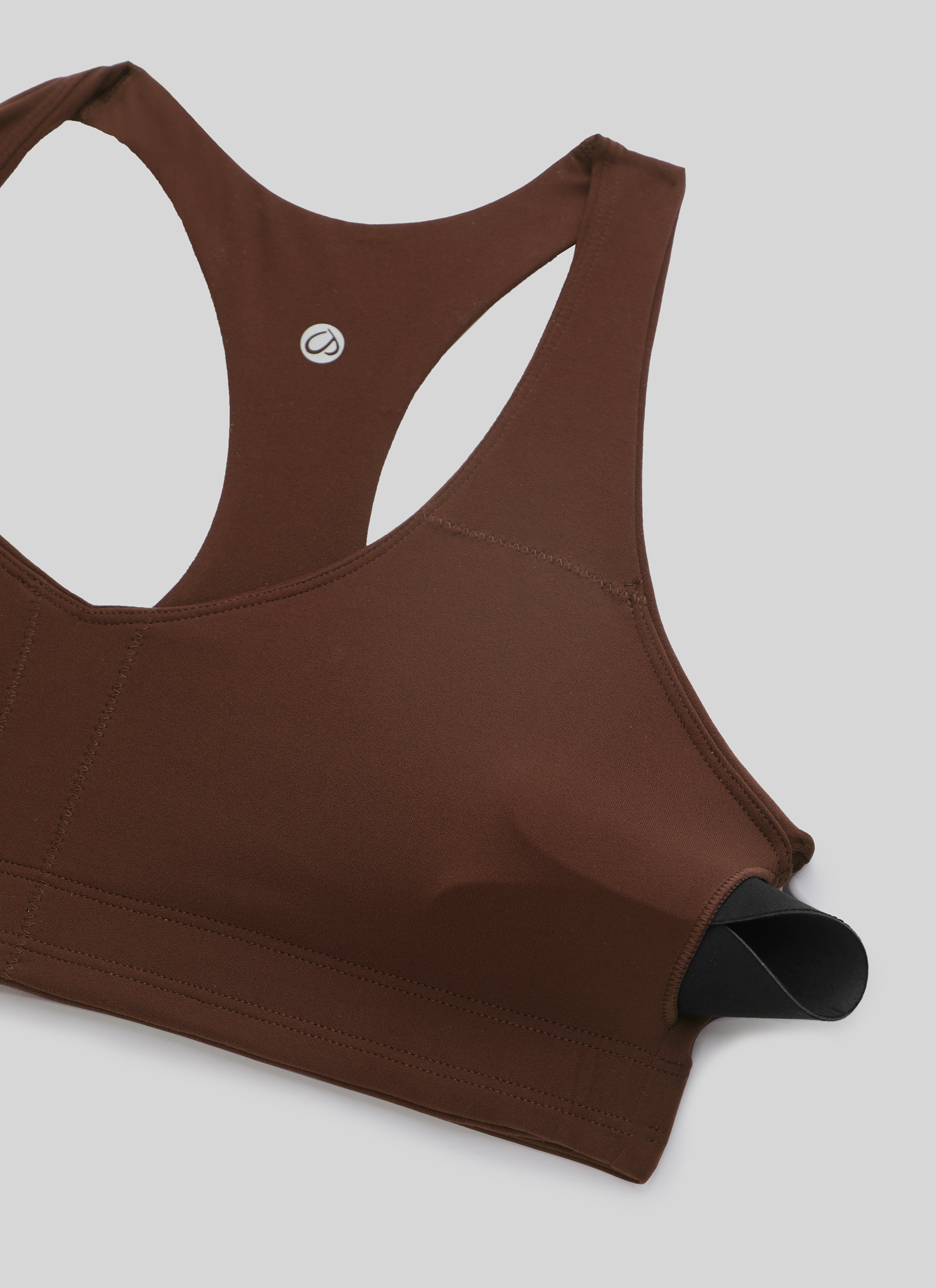 CRZ YOGA Women's Butterluxe Yoga V Neck RacerBack Build in Sports Bra Lava Brown @model_info:NEW