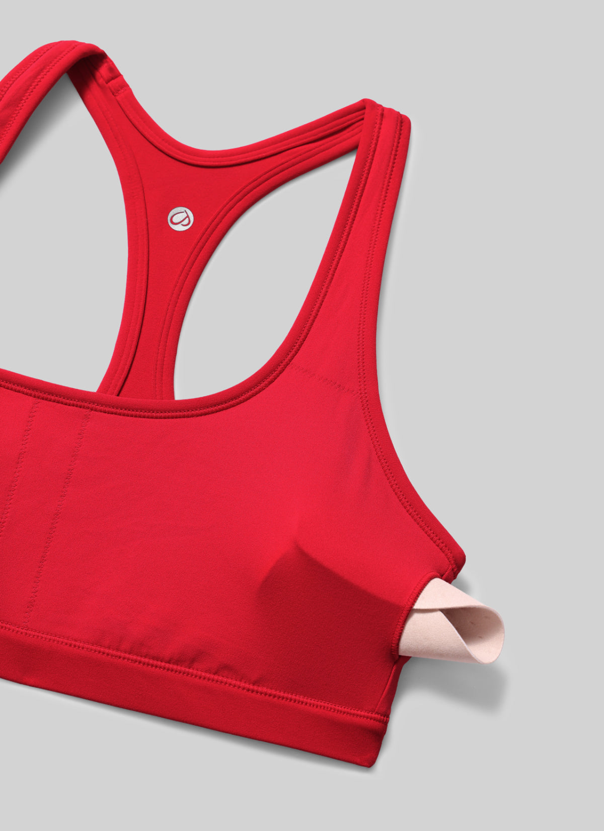 CRZ YOGA Women's Butterlift Yoga U Neck Racerback Keyhole Sports Bra Aurora Red