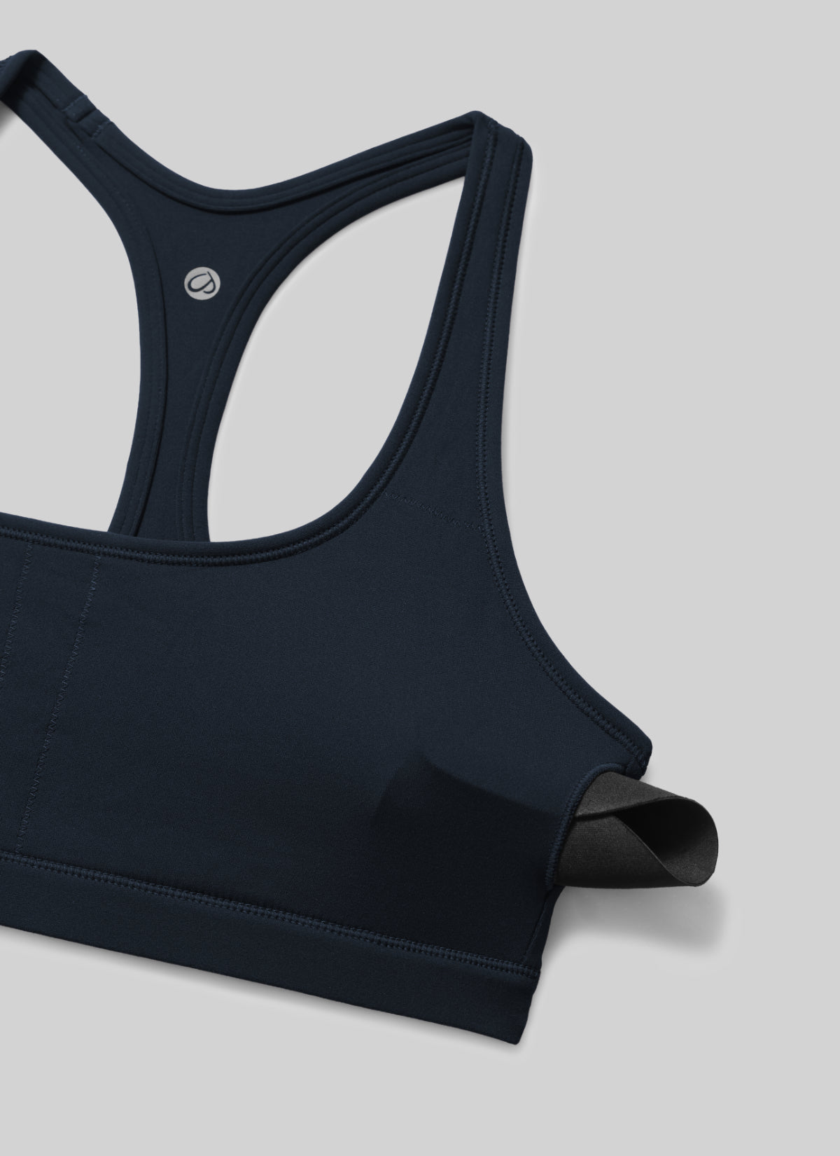 CRZ YOGA Women's Butterlift Yoga U Neck Racerback Keyhole Sports Bra True Navy