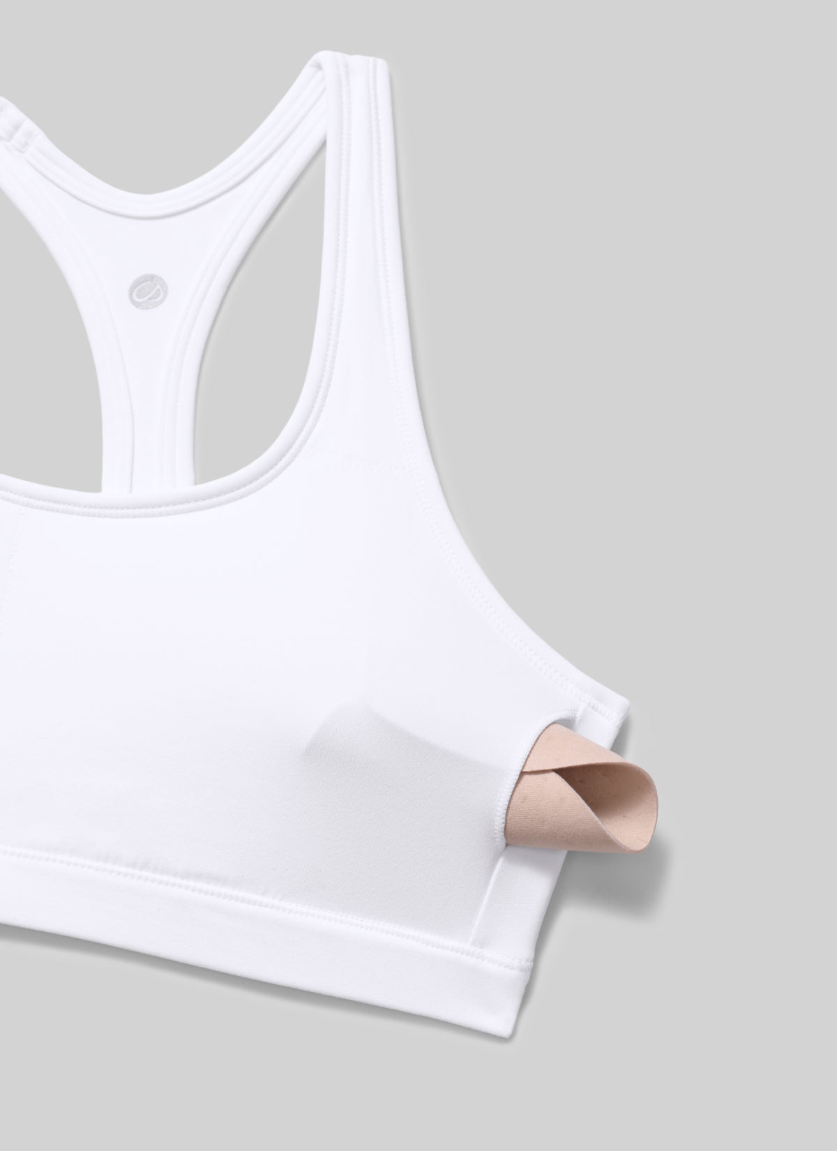 CRZ YOGA Women's Butterlift Yoga U Neck Racerback Keyhole Sports Bra White