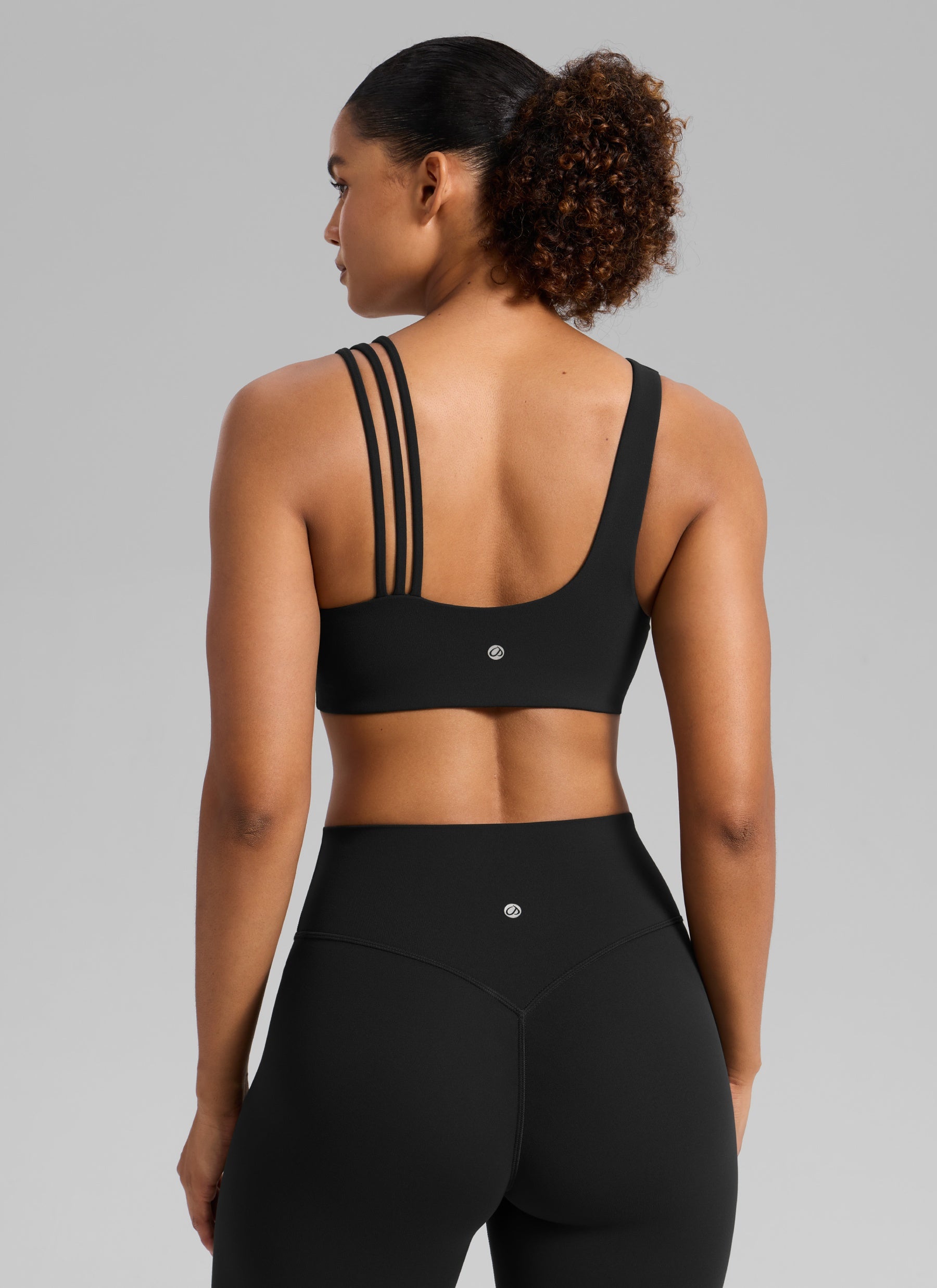 Women's Butterlift® Yoga Asymmetric Straps Sports Bra Medium Support Black