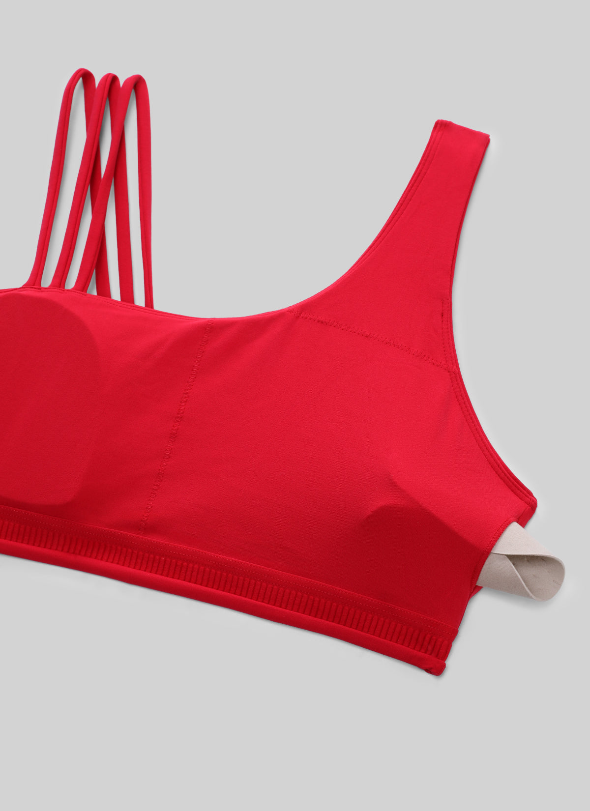 Women's Butterlift® Yoga Asymmetric Straps Sports Bra Medium Support Aurora Red