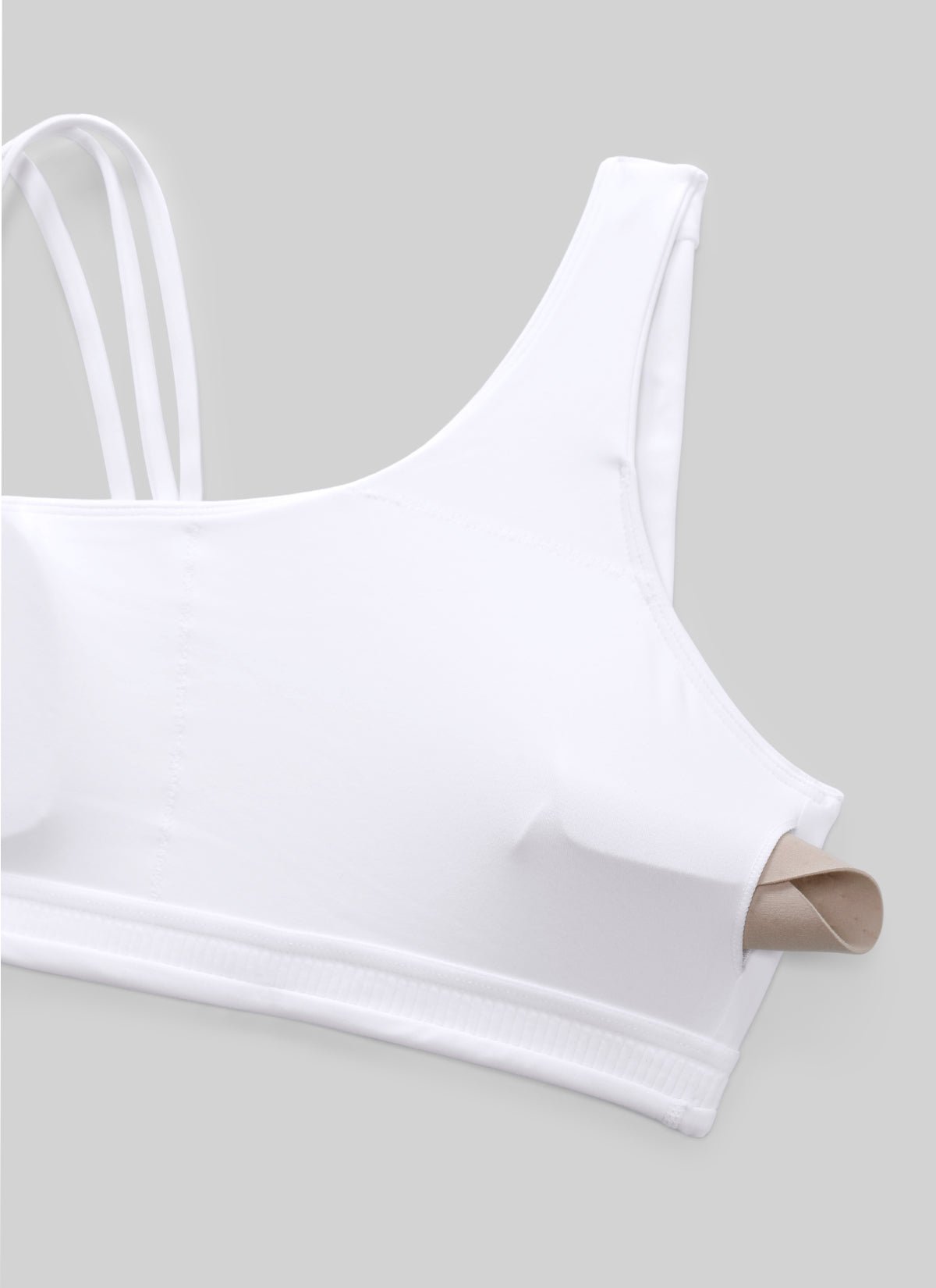 Women's Butterlift® Yoga Asymmetric Straps Sports Bra Medium Support White