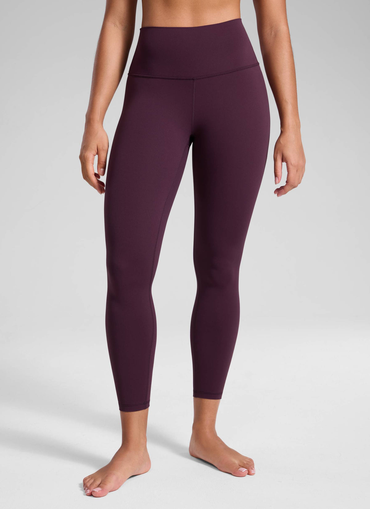 CRZ YOGA Women's Yoga Lounge High Rise Butterluxe Yoga Leggings 25'' Deep Purple @model_info:Fiona