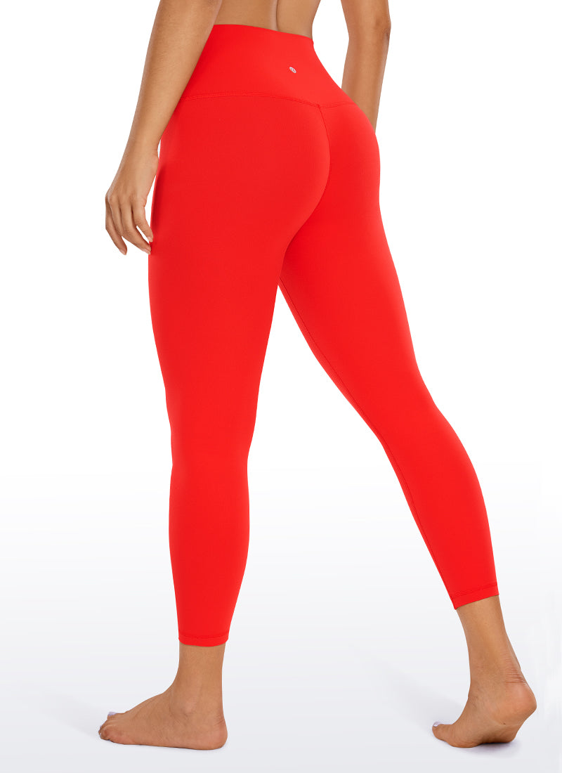 CRZ YOGA Women's Yoga Lounge High Rise Butterluxe Yoga Leggings 23'' Dark Red