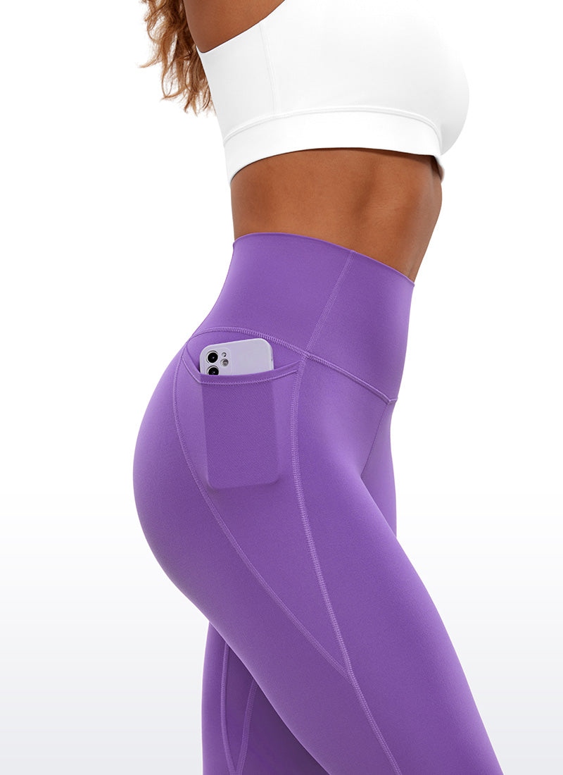CRZ YOGA Womens Butterluxe High Waist Pockets Capri Leggings 23'' Royal Lilac