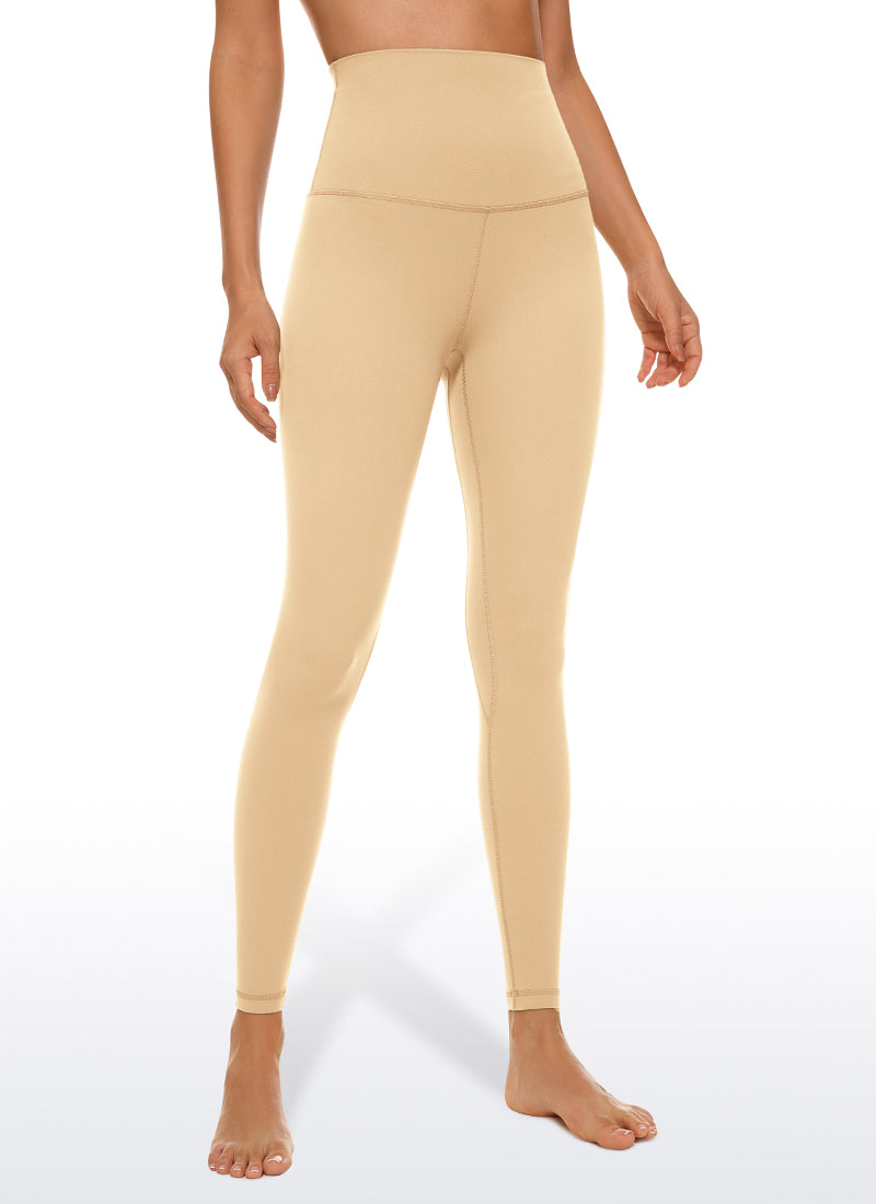 CRZ YOGA Women's Lounge Super High Rise Butterluxe Yoga Leggings 25'' Tan Milkshake
