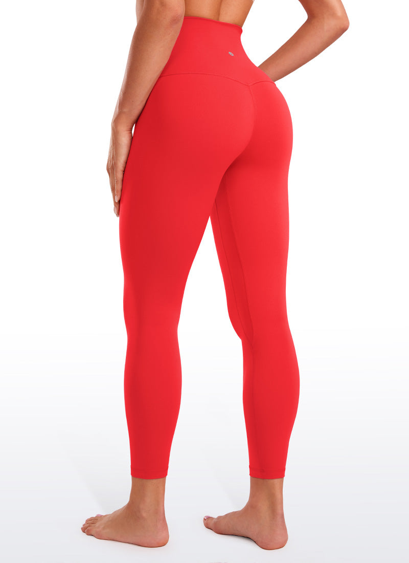 CRZ YOGA Women's Lounge Super High Rise Butterluxe Yoga Leggings 25'' Deep Red