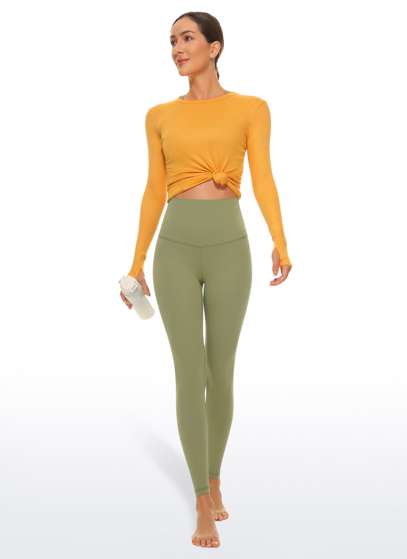 CRZ YOGA Women's Lounge Super High Rise Butterluxe Yoga Leggings 25'' Moss Green