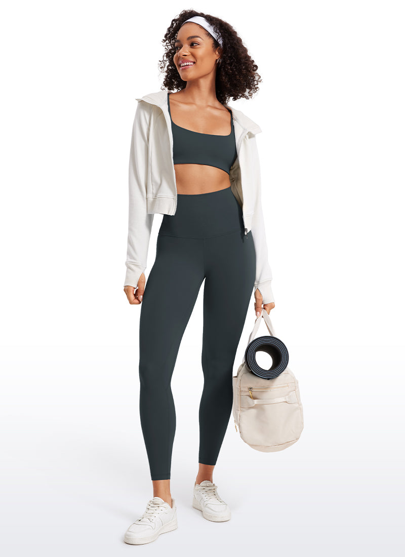 CRZ YOGA Women's Lounge Super High Rise Butterluxe Yoga Leggings 25'' Dark Green