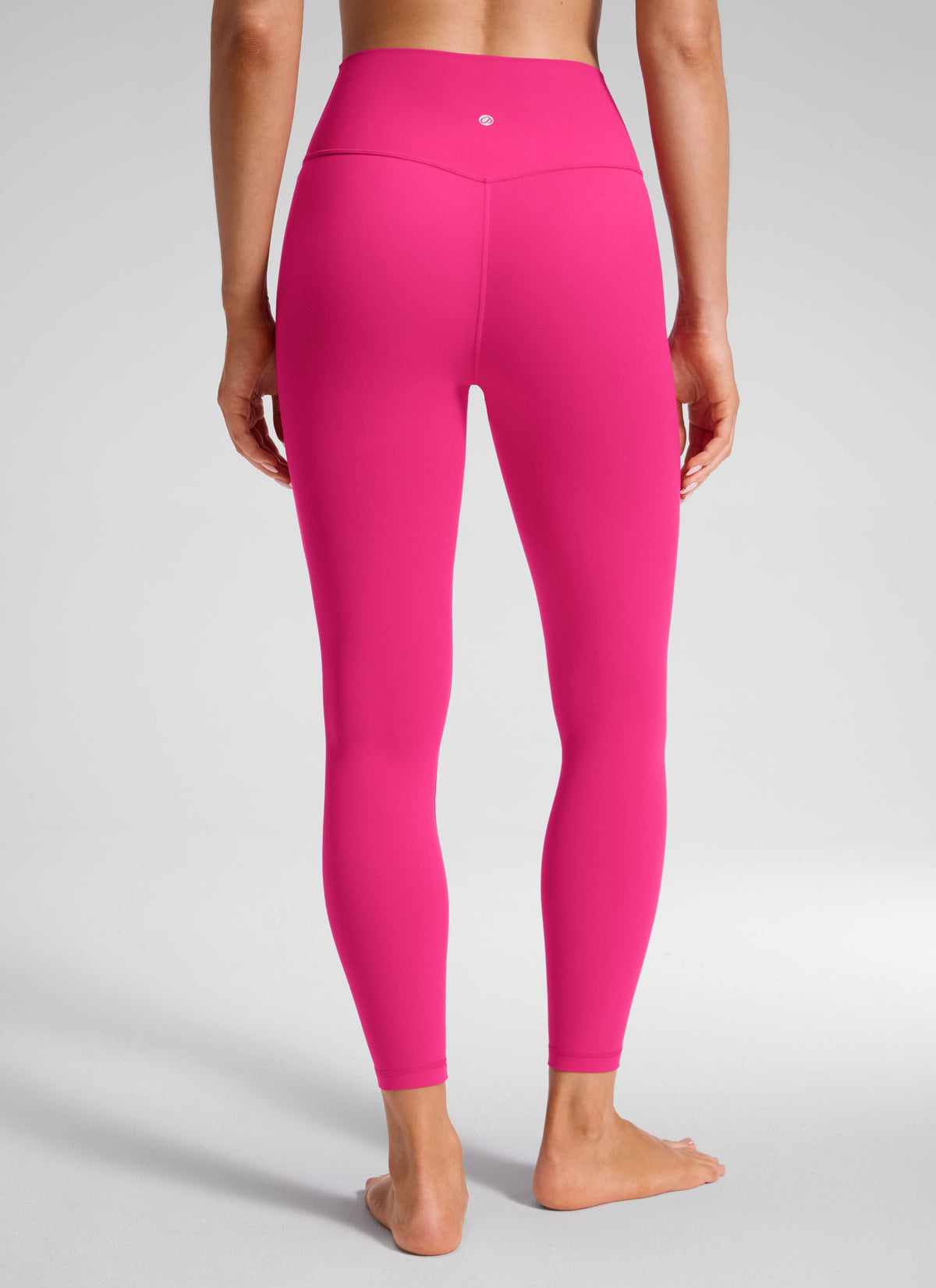 CRZ YOGA Women's High Rise Butterluxe Yoga Leggings 25'' V Cross Waist Granita Pink @model_info:Lary