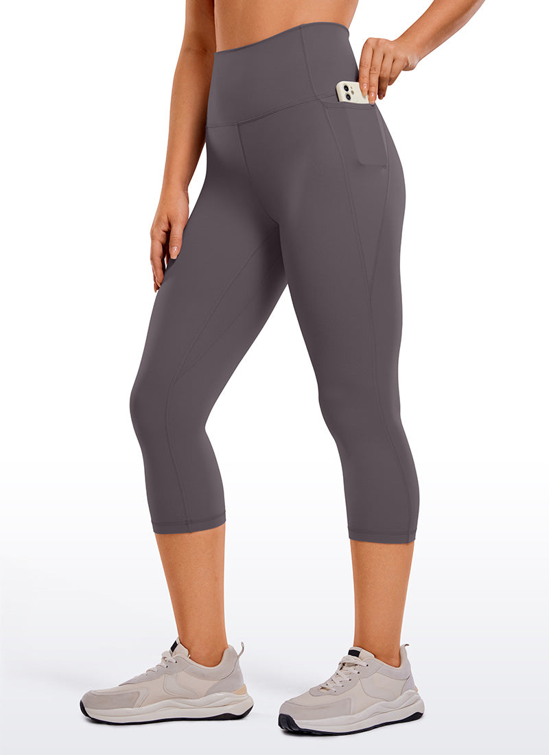 CRZ YOGA Women's Yoga High Rise Butterluxe Capri with Pockets 21'' Tornado