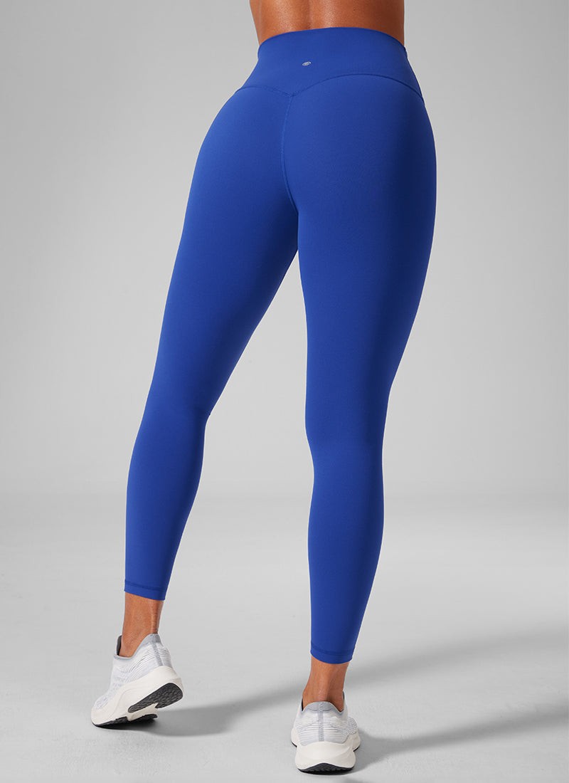 CRZ YOGA Women's Workout High Rise Butterlift Yoga Leggings 25'' Waves Blue @model_info:Crystal