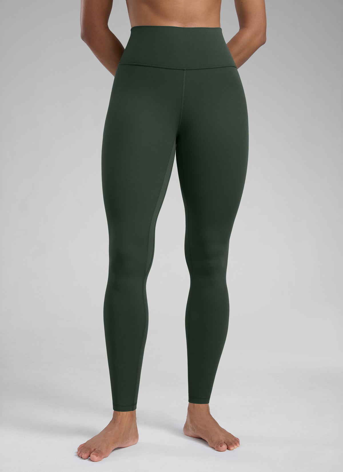 CRZ YOGA Women's Workout High Rise Butterlift Yoga Leggings 28'' Legend Green @model_info:Barbara