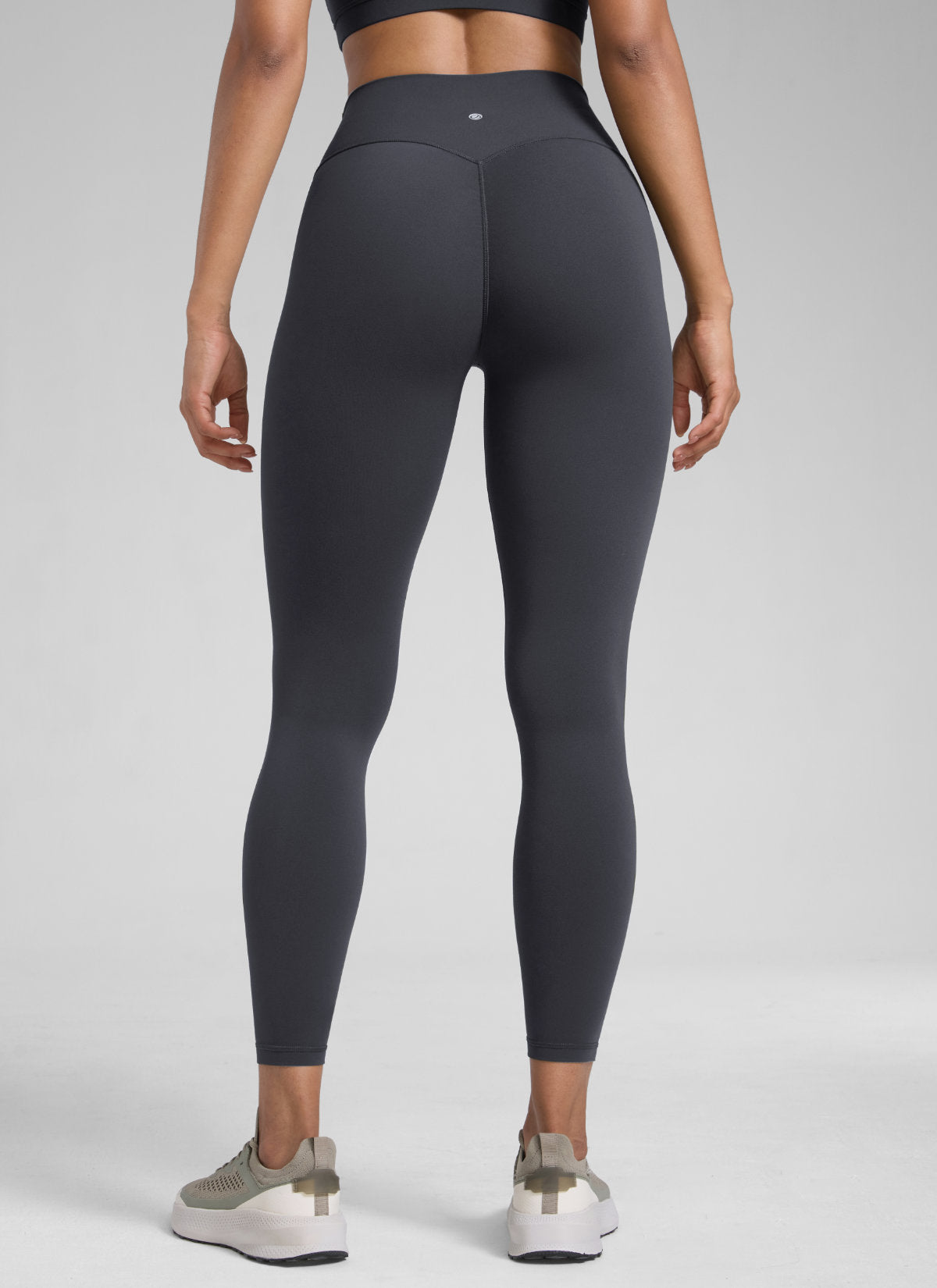 CRZ YOGA Women Butterlift High Rise Scrunch Butt Legging No Front Seam Graphite Grey @model_info:Barbara