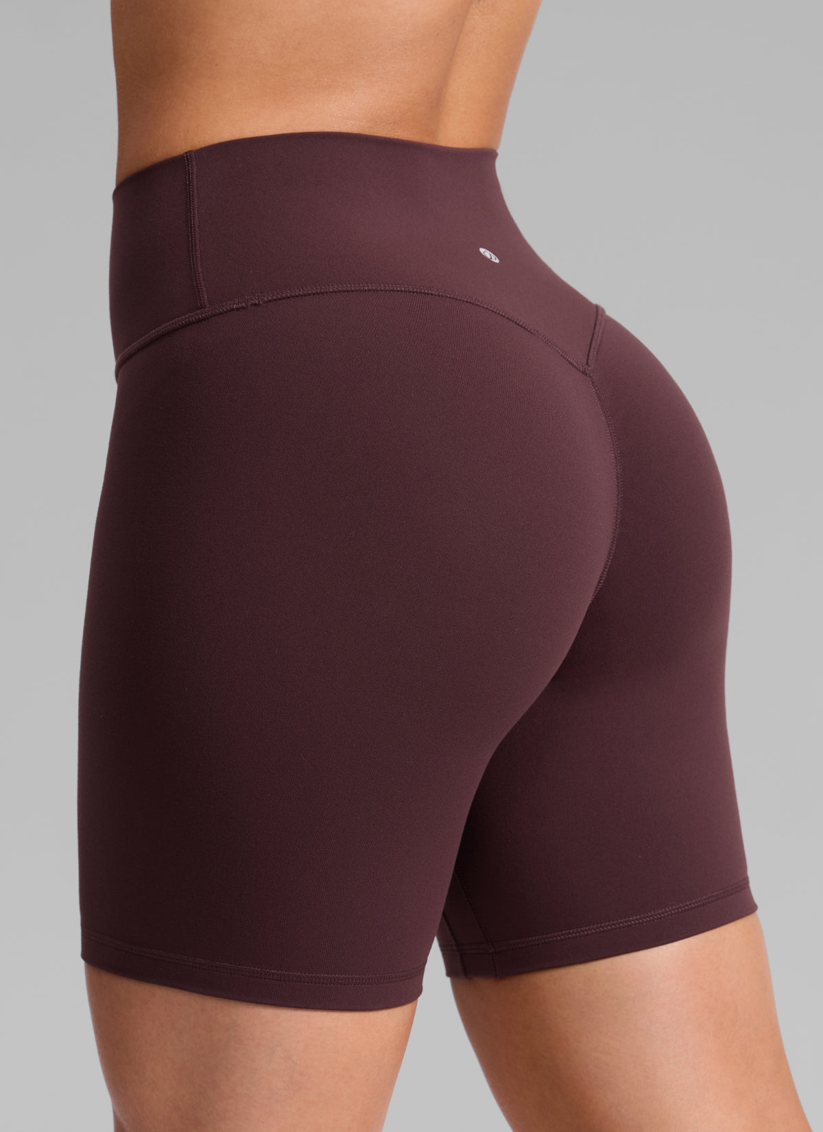 CRZ YOGA Butterlift Womens Scrunch Butt Biker Shorts 6'' No Front Seam Ripe Plum