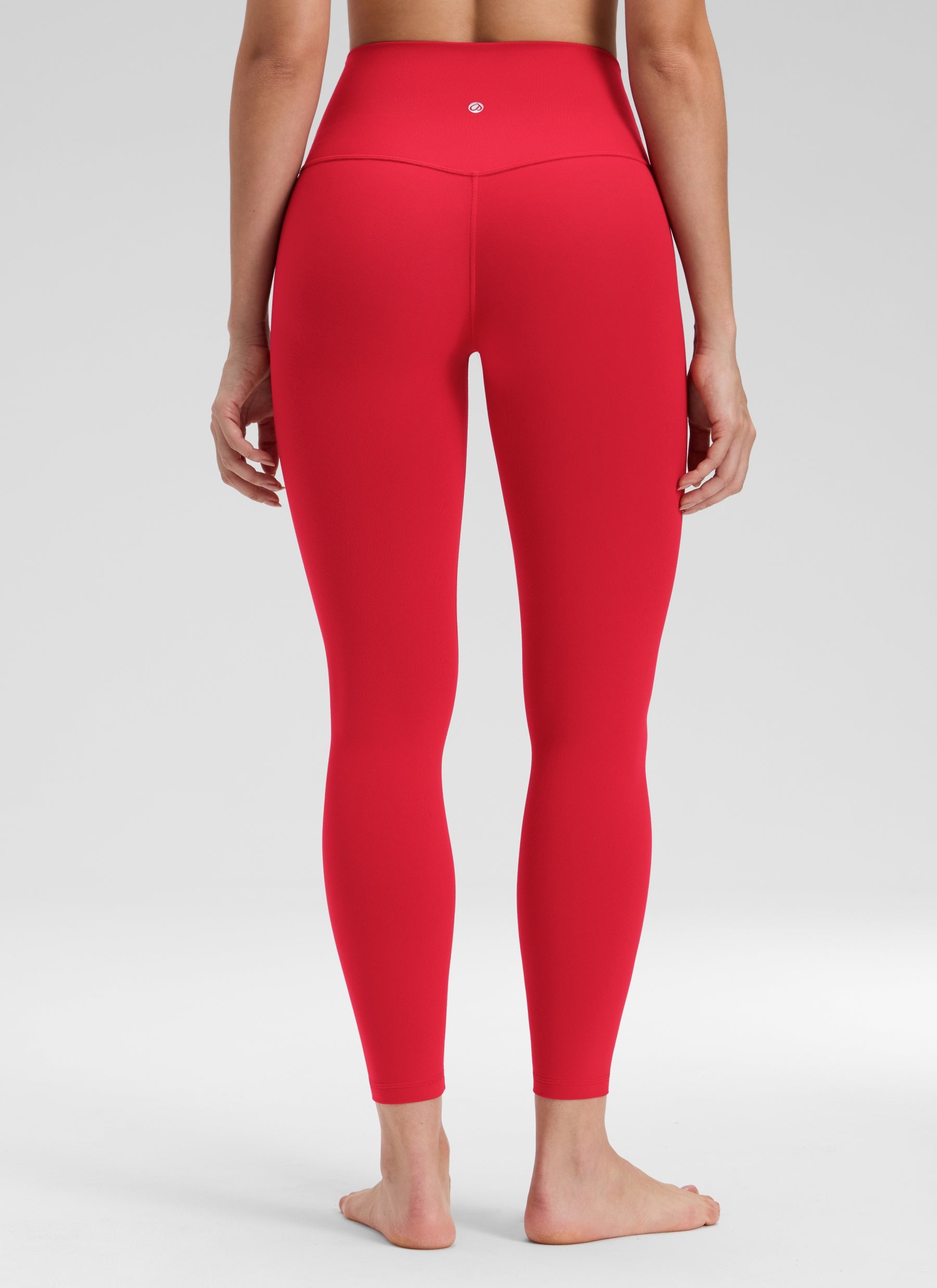 CRZ YOGA Women's Butterluxe Yoga High Rise No Front Seam Legging 25'' Lipstick Red
