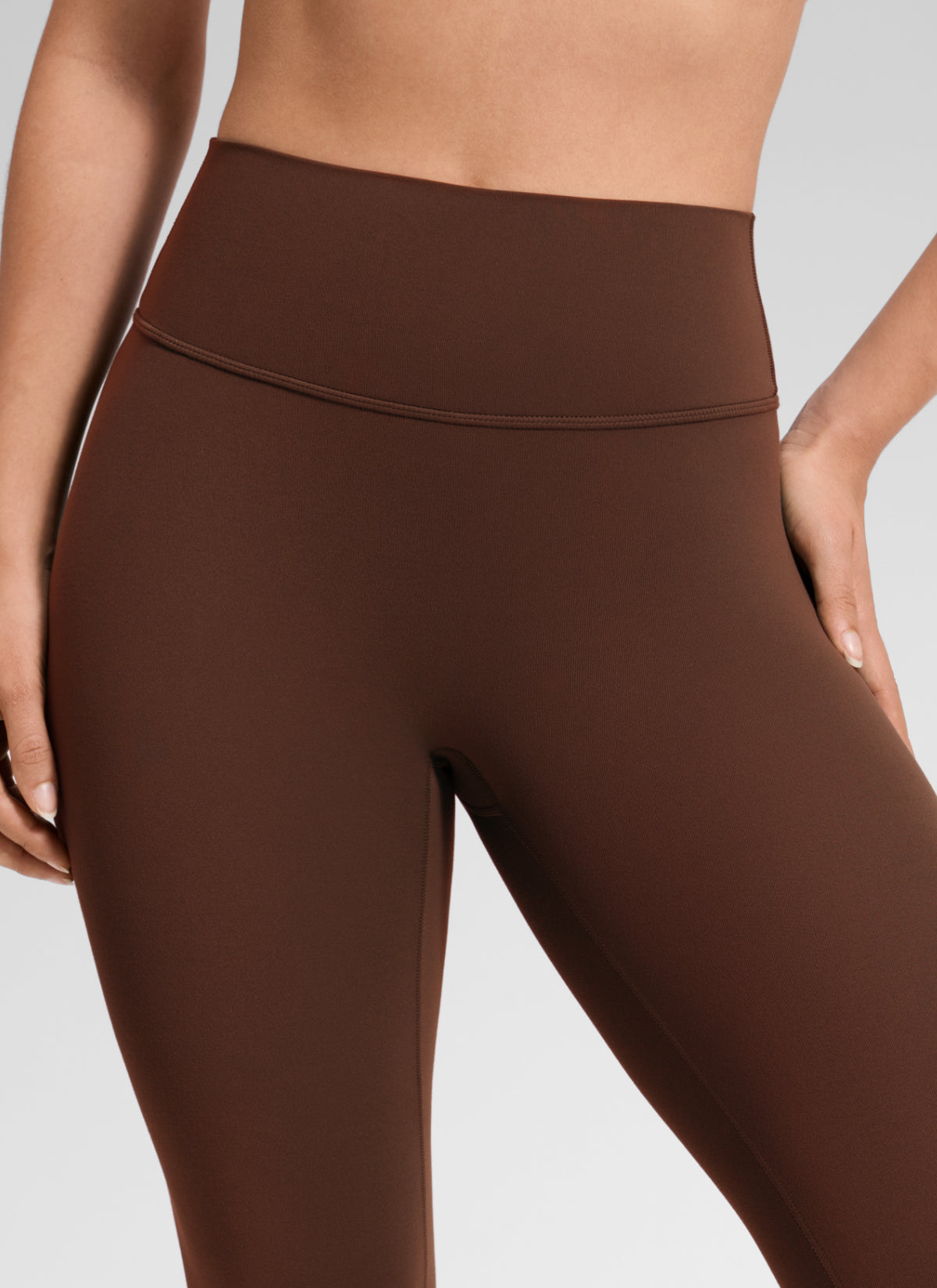 CRZ YOGA Softretch Secretsculpt™ Minor High Rise Front Seam Legging Lava Brown