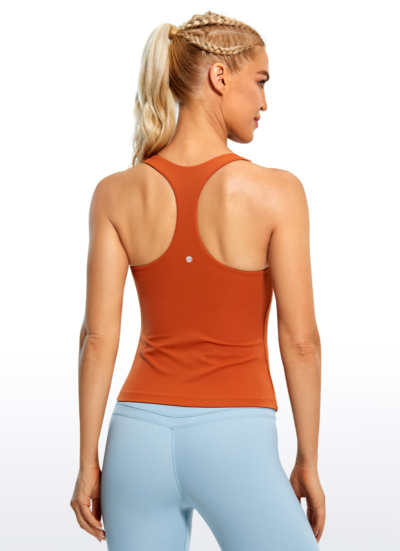 CRZ YOGA Women's Yoga Tight Fit Tops Butterluxe Built-in Bra Tank Willow