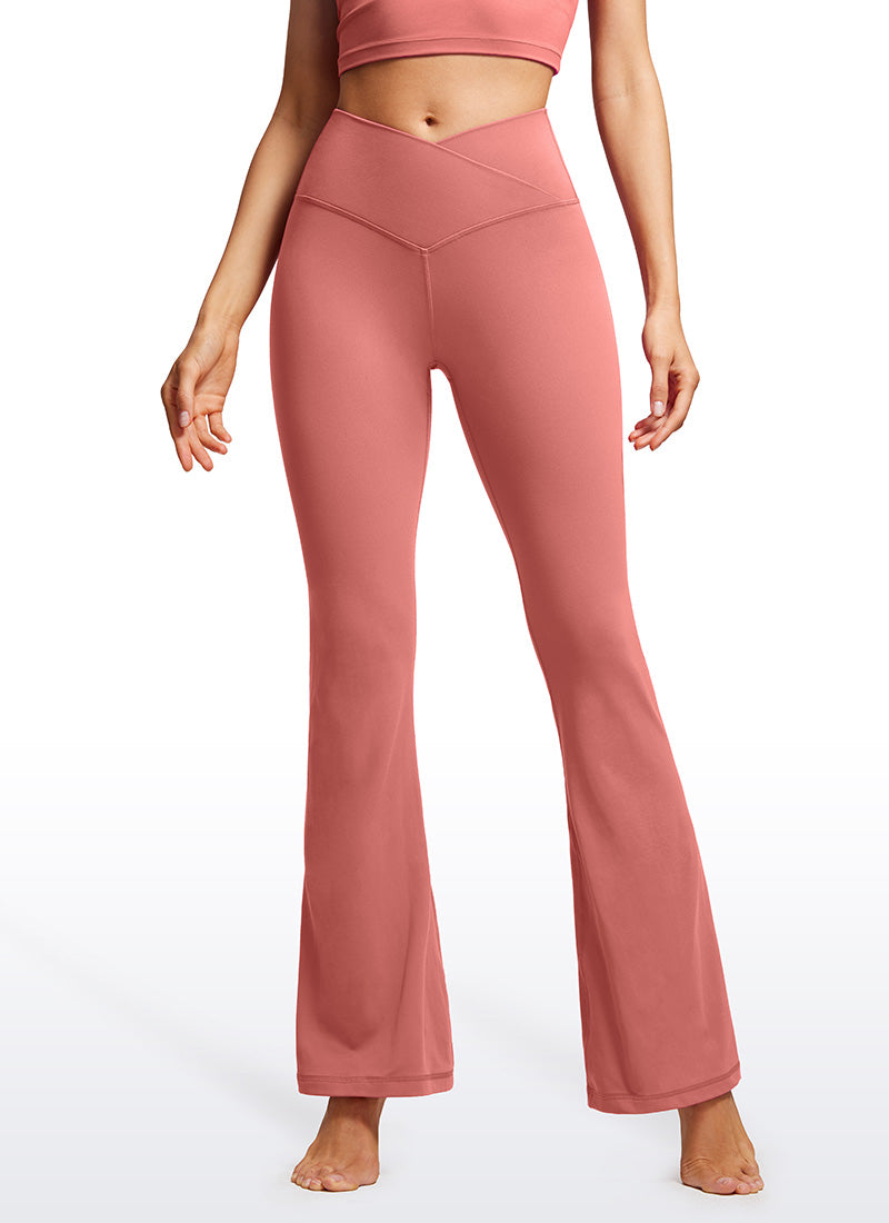 CRZ YOGA Women Butterluxe V Crossover High Waist Flare Leggings 31