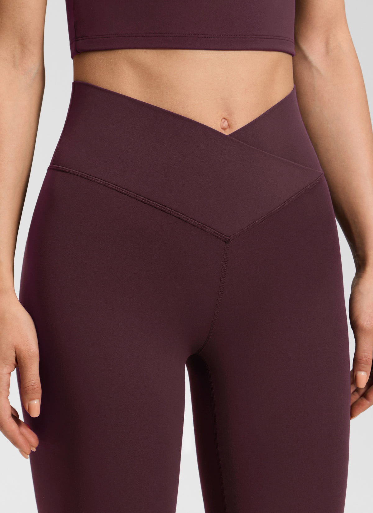 CRZ YOGA Women Butterluxe V Crossover High Waist Flare Leggings 31