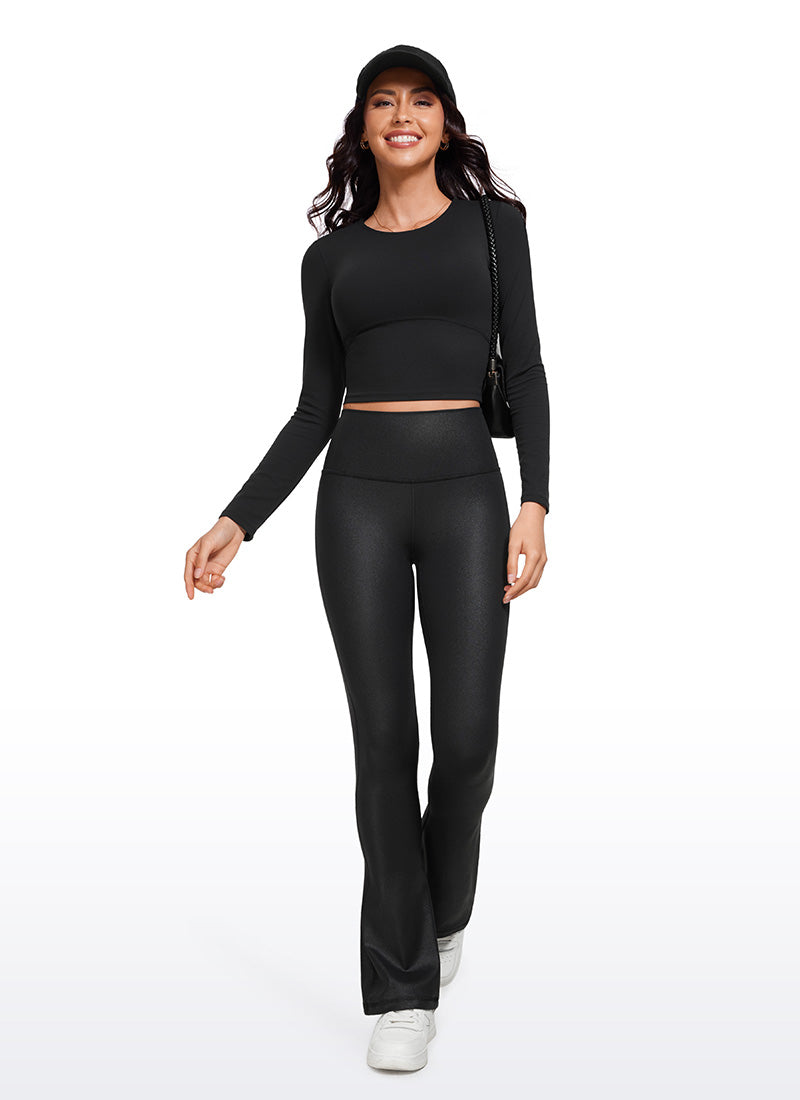 CRZ YOGA Women  Butterluxe High Waist Pockets Mini Flared Leggings 32