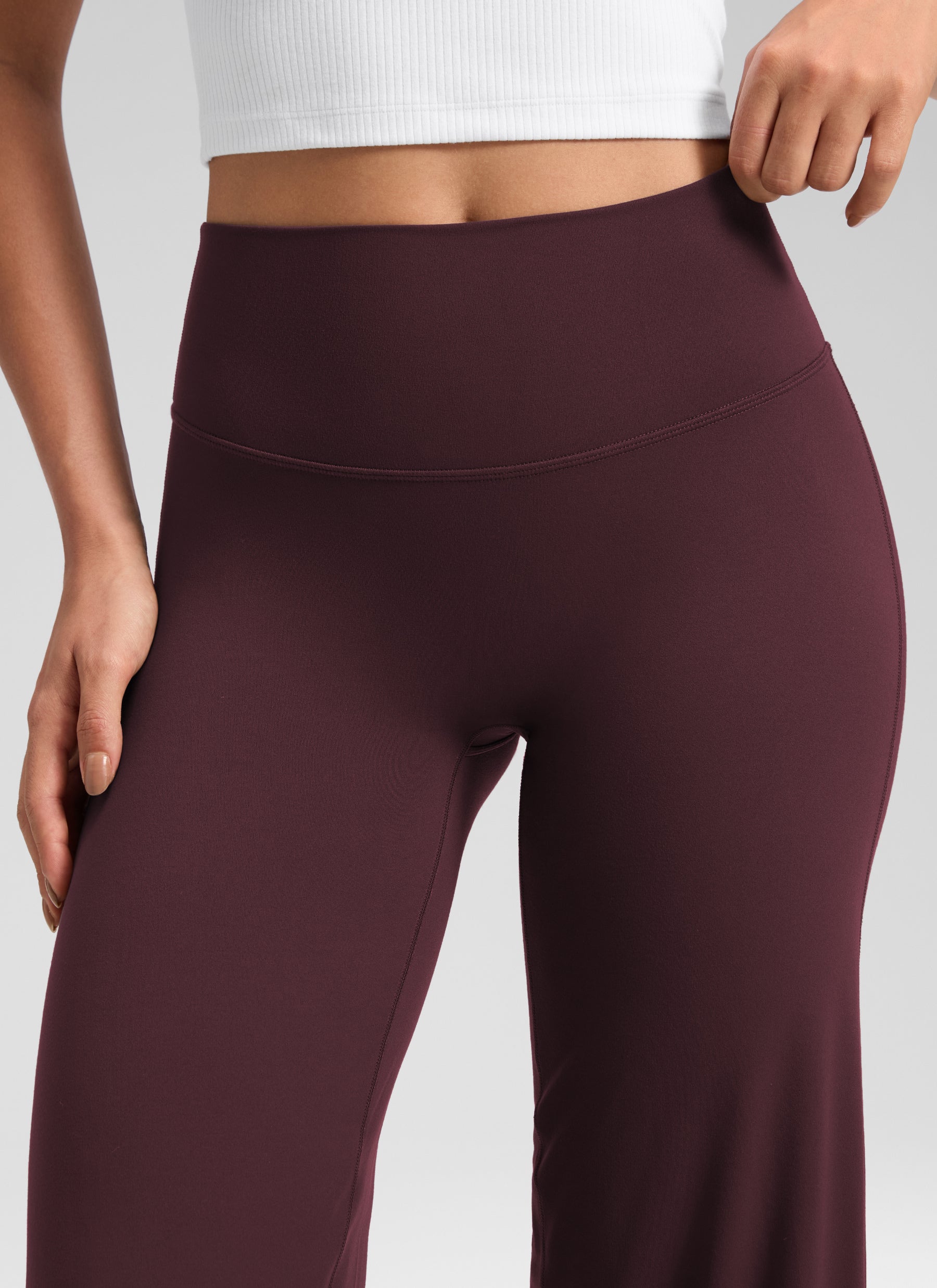CRZ YOGA Women's Softretch Workout No Front Seam Wide Leg Pant 30