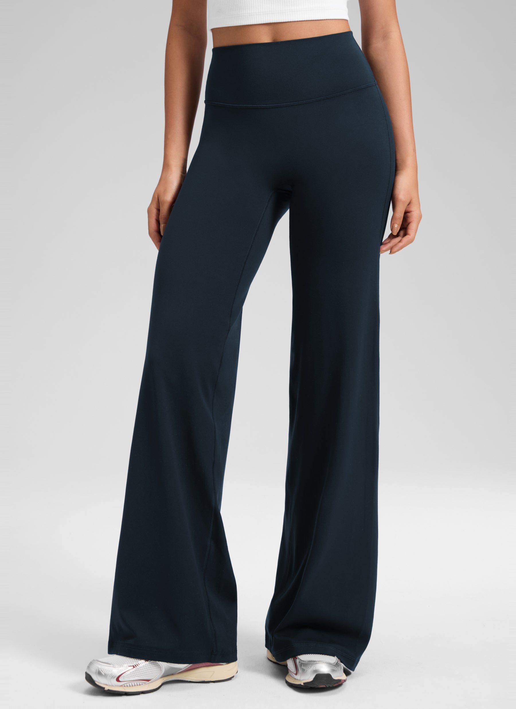 CRZ YOGA Women's Softretch Workout No Front Seam Wide Leg Pant 30