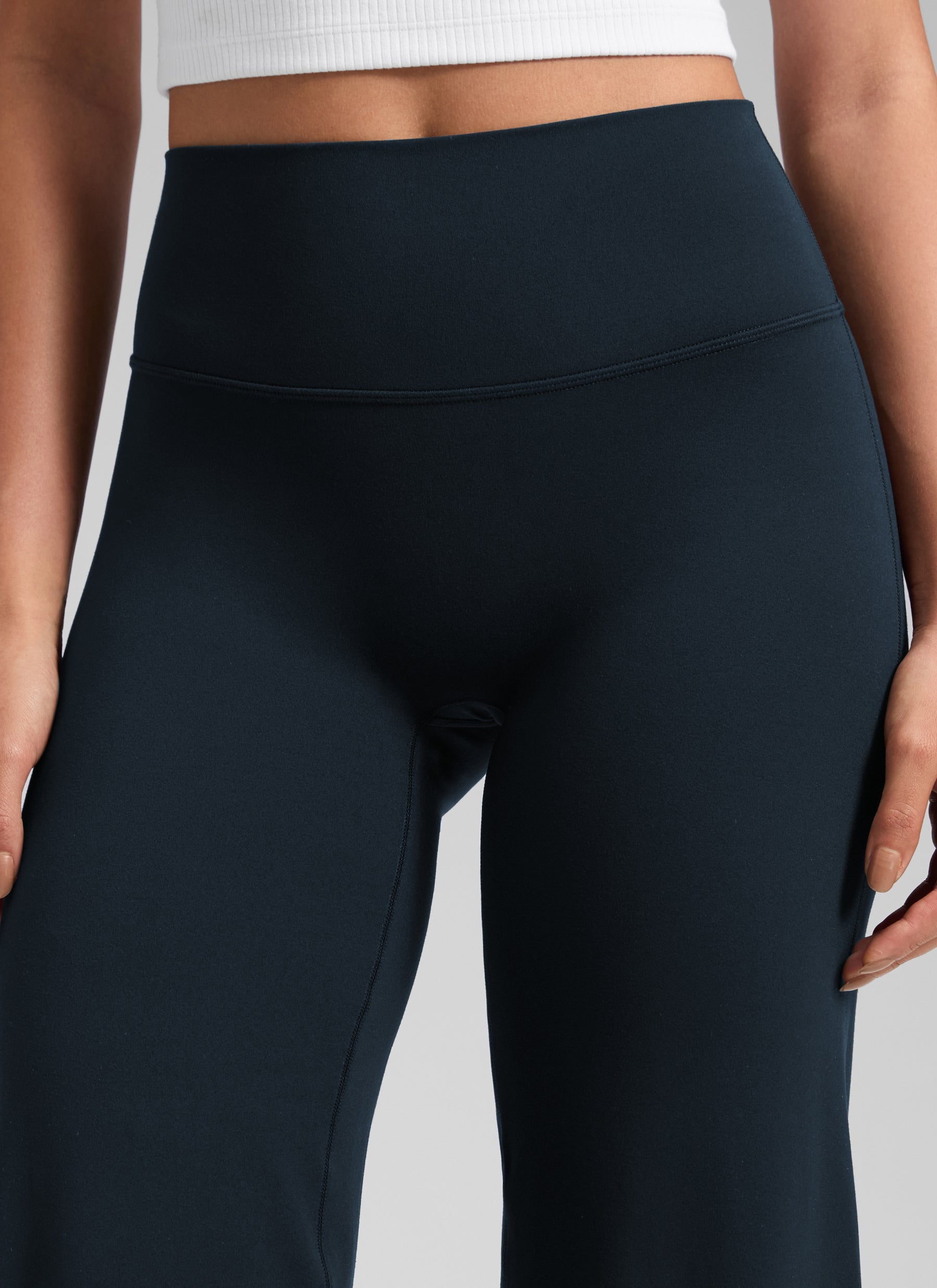 CRZ YOGA Women's Softretch Workout No Front Seam Wide Leg Pant 32