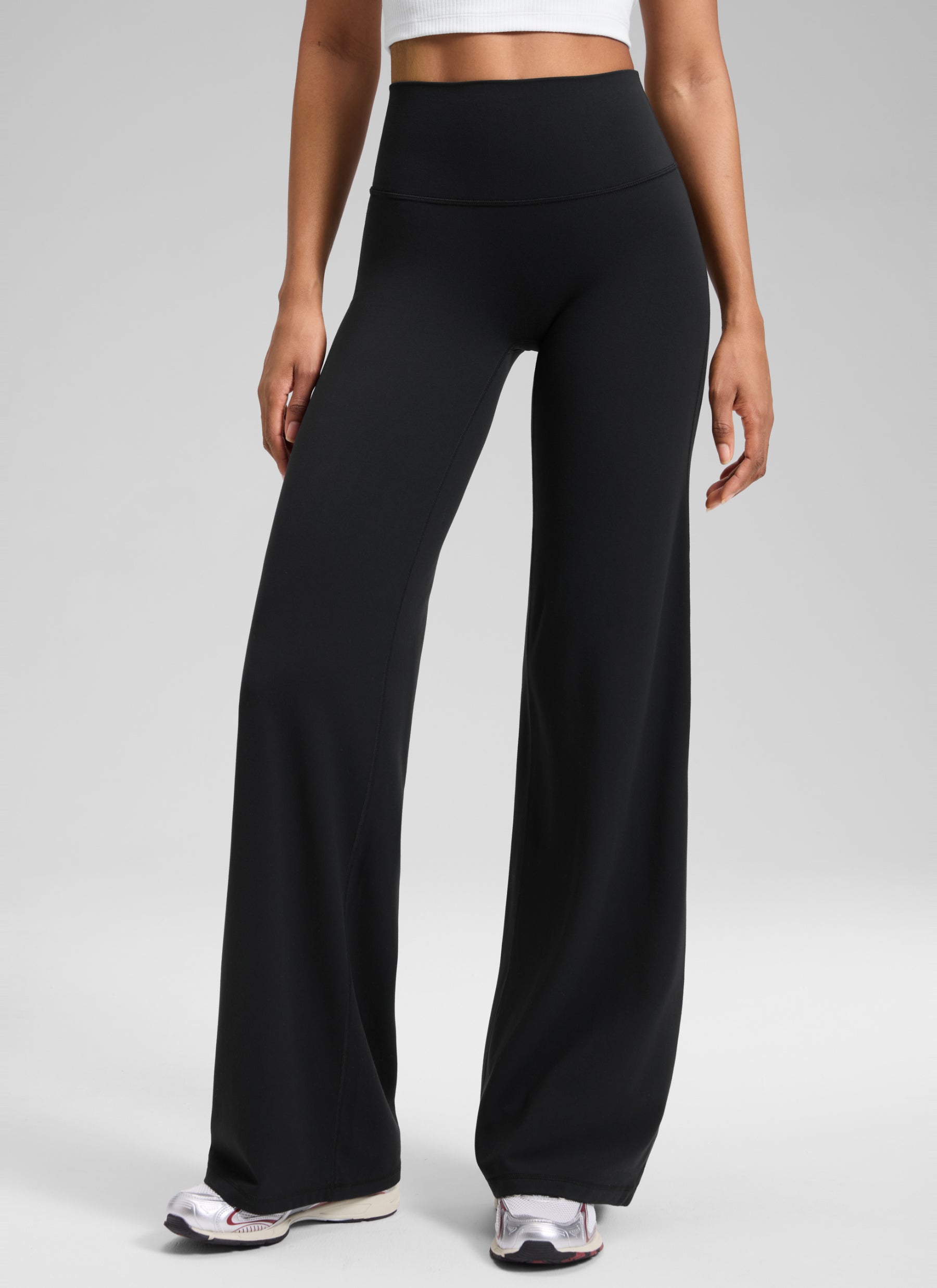CRZ YOGA Women's Softretch Workout No Front Seam Wide Leg Pant 28
