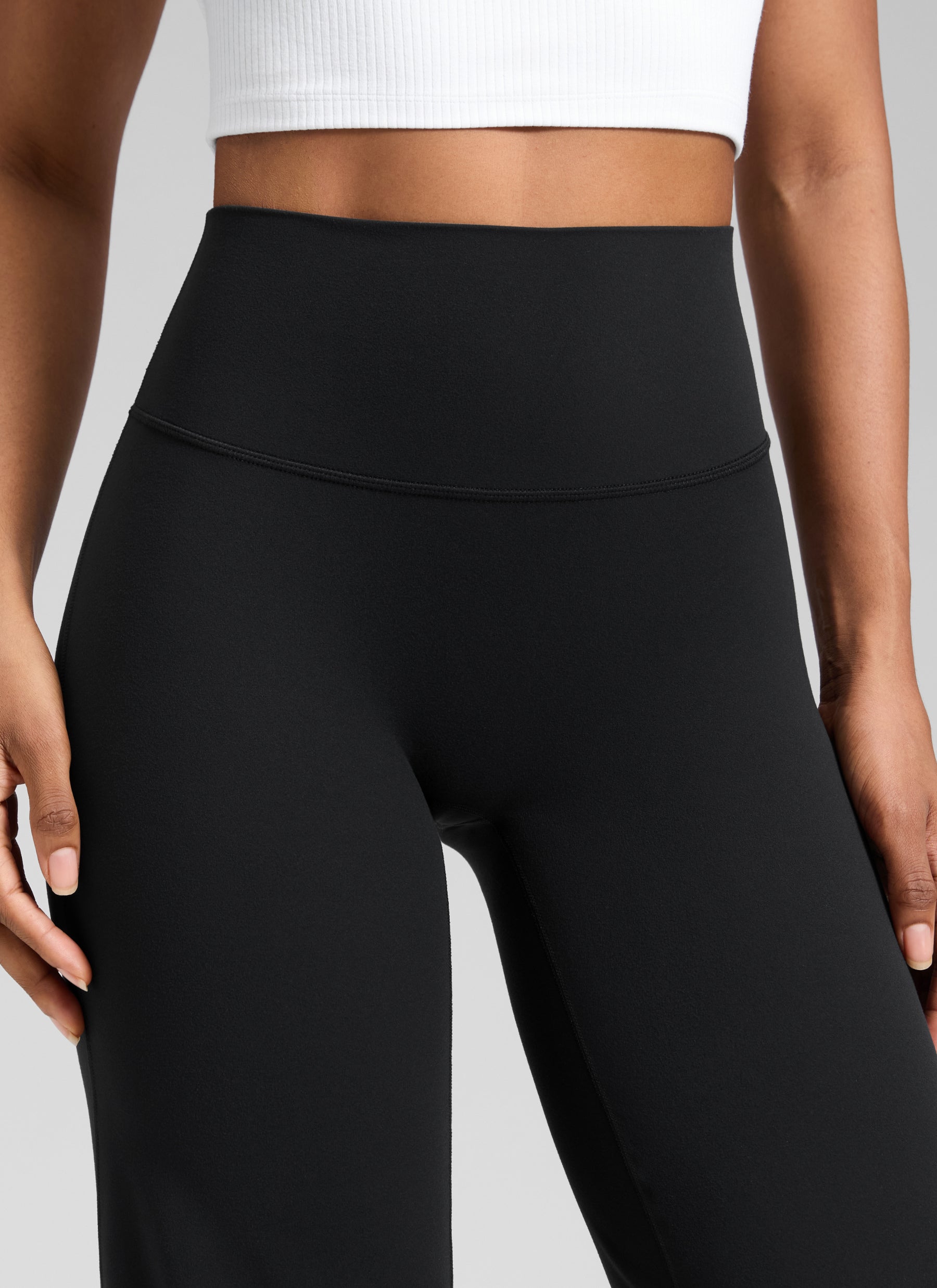 CRZ YOGA Women's Softretch Workout No Front Seam Wide Leg Pant 32