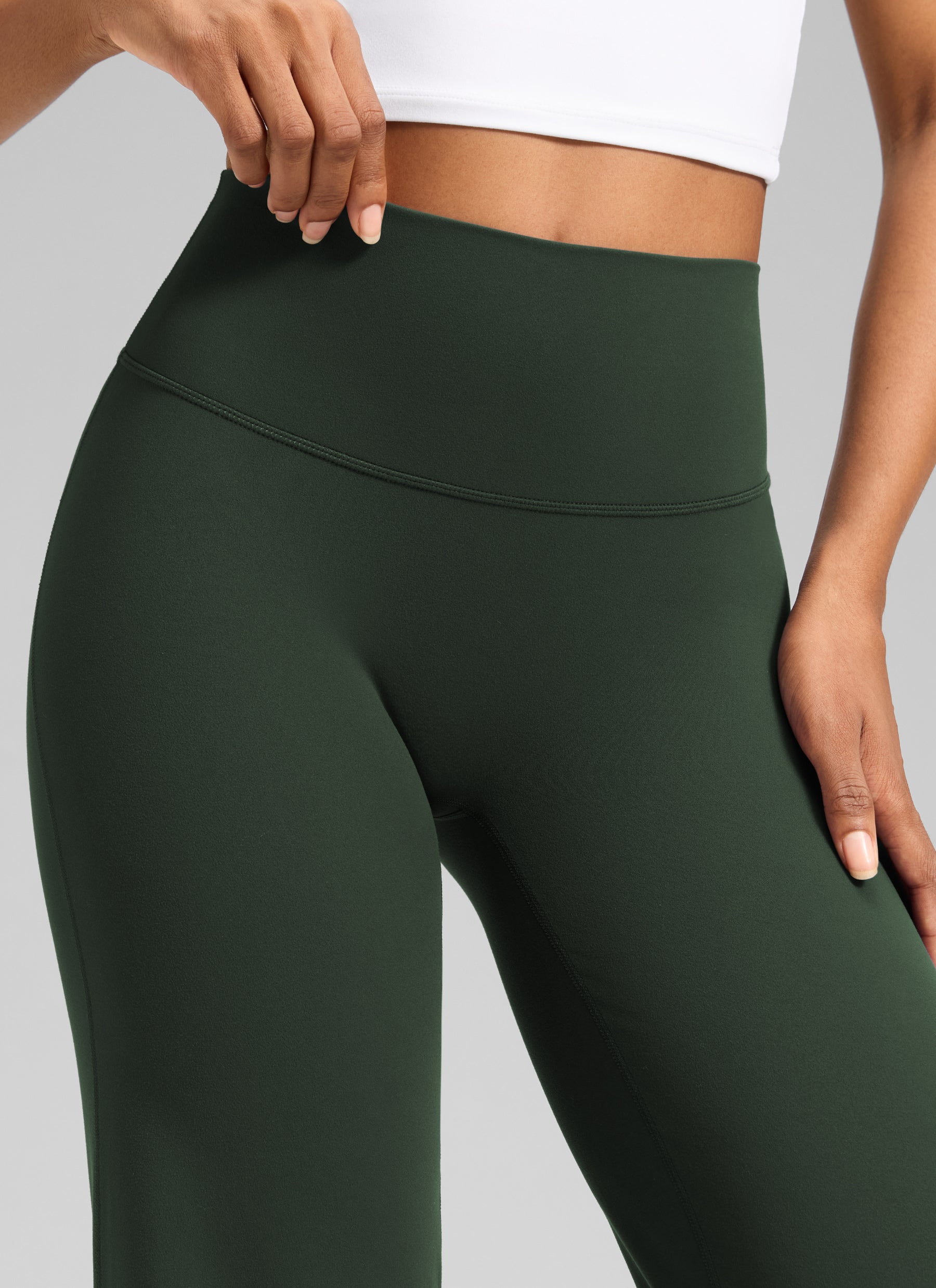 CRZ YOGA Women's Softretch Workout No Front Seam Wide Leg Pant 28