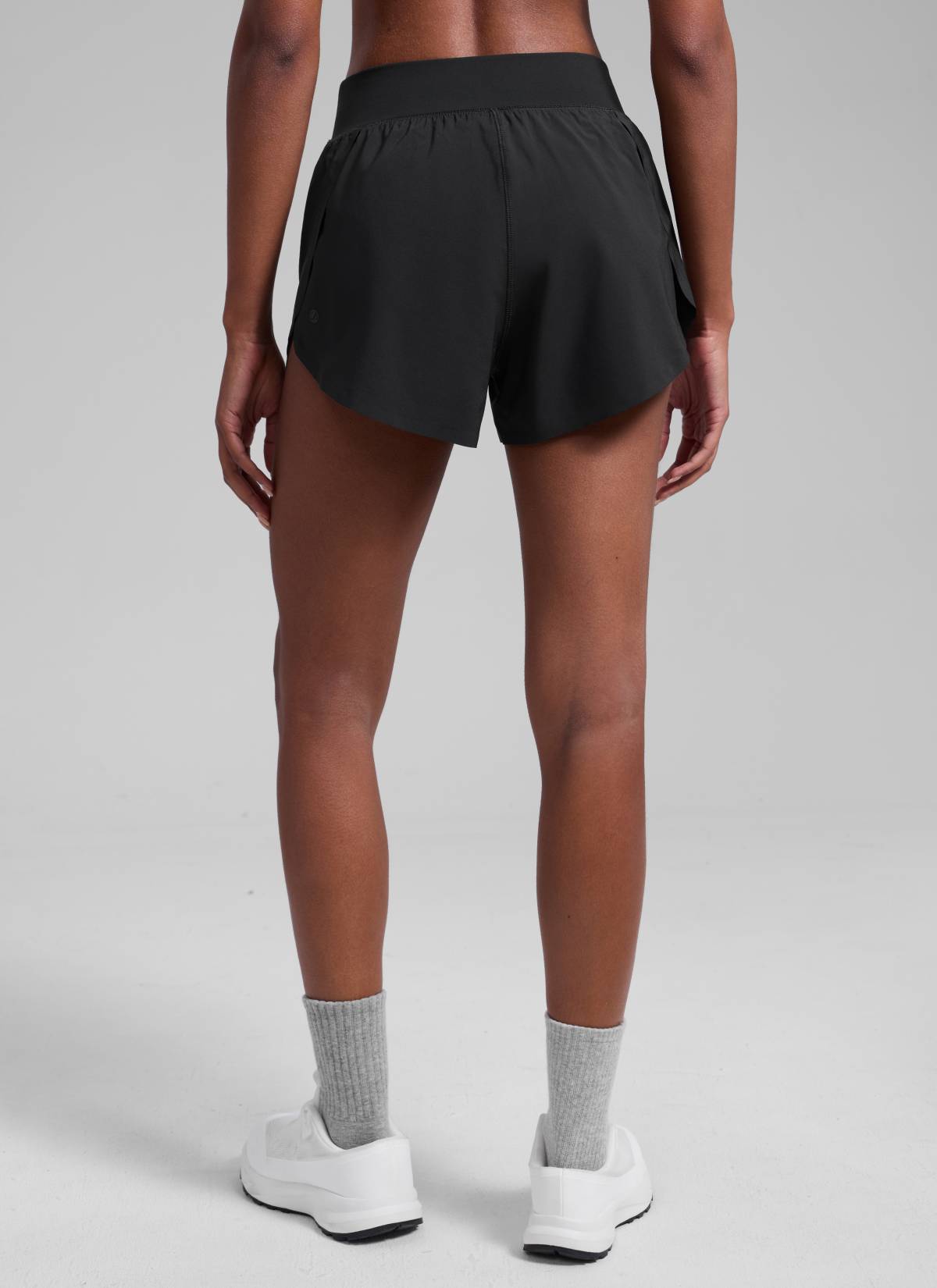 CRZ YOGA Women's Running High Rise Mesh Lined Shorts 3'' Workout Short Black